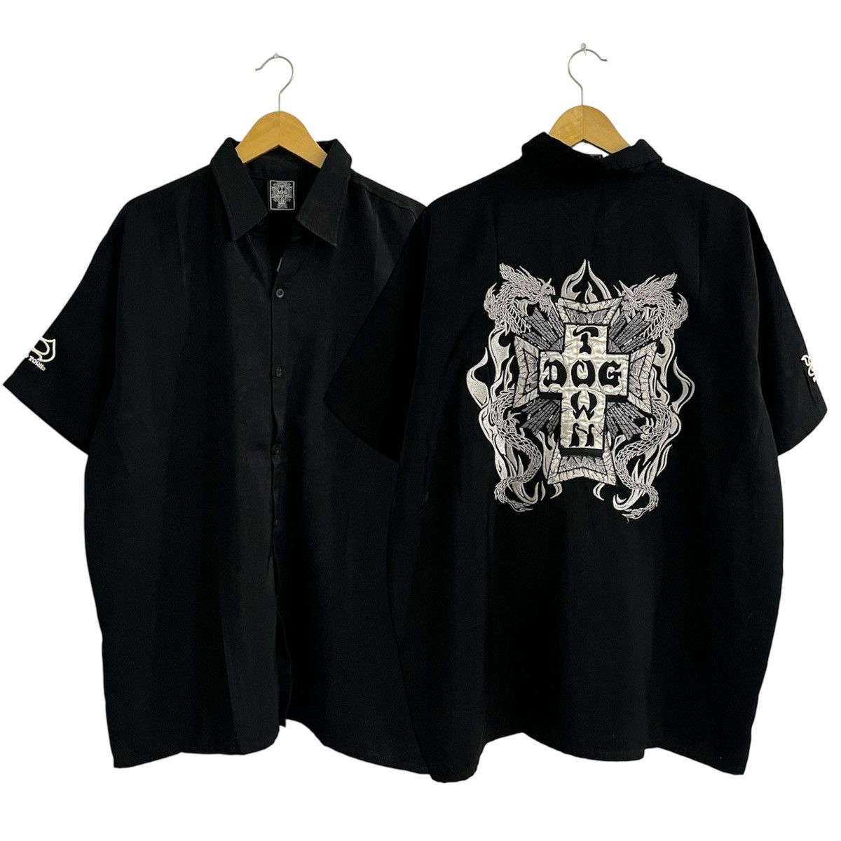 Dogtown Dogtown Dragon Embroidered Button Up Shirt Size US XL / EU 56 / 4 - 1 Thumbnail