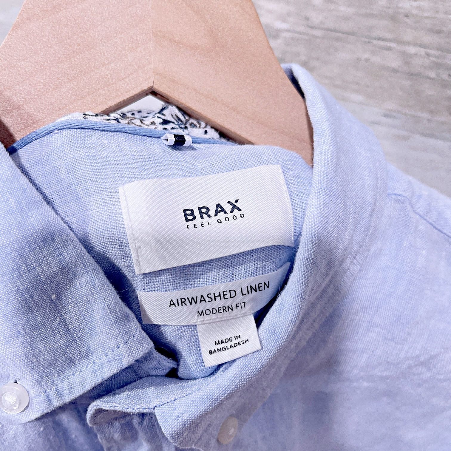 BRAX Brax Airwashed Linen Button Down Shirt Light Blue Mens Large Size US L / EU 52-54 / 3 - 5 Thumbnail