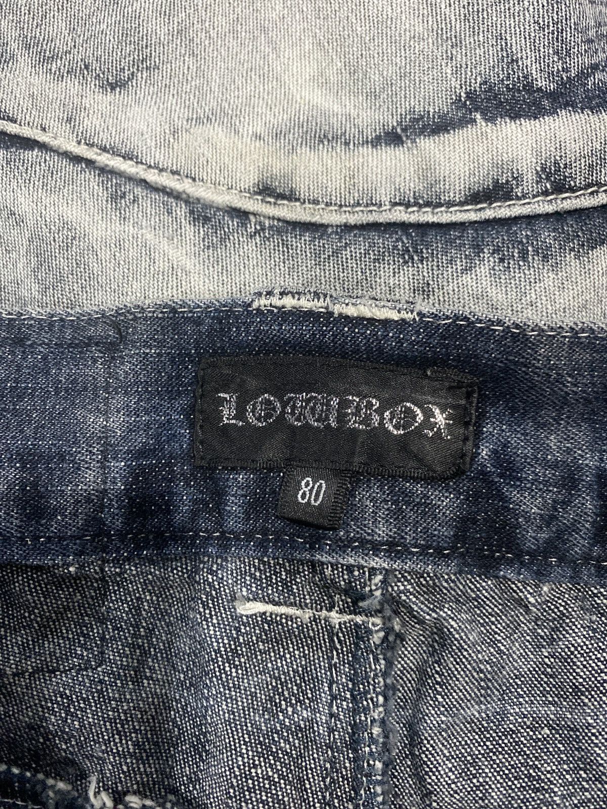 If Six Was Nine × LOWBOX × Le Grande Bleu (L.G.B.) JAPAN BRAND LOWBOX BONDAGE DESIGN FLARE LEG OPENING Size US 30 / EU 46 - 6 Thumbnail