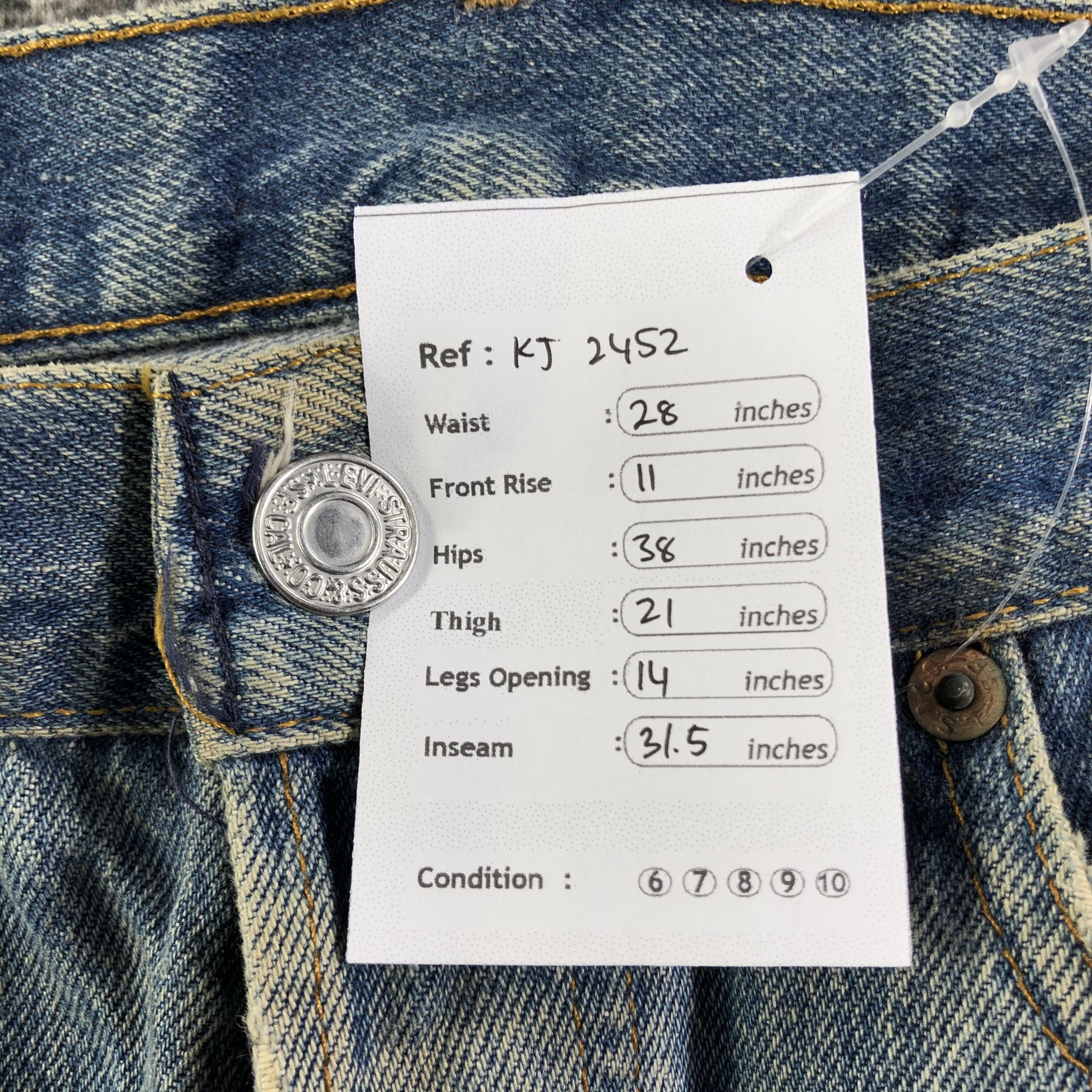 Levi's Vintage Levis 501 Jeans Rusty Ripped Denim KJ2452 Size US 28 / EU 44 - 12 Thumbnail