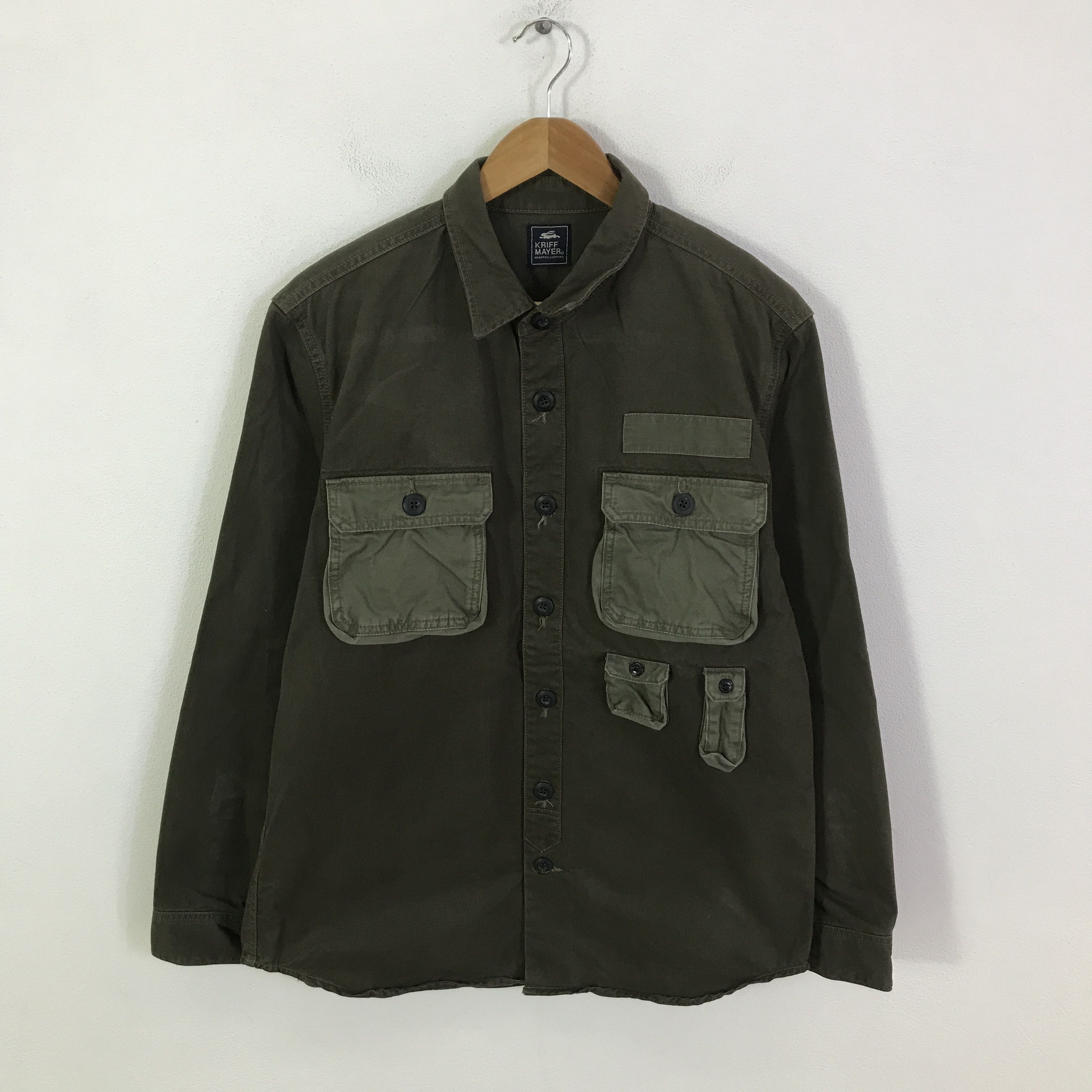 Japanese Brand kriff mayer army style button up shirt K116B29 Size US L / EU 52-54 / 3 - 1 Thumbnail