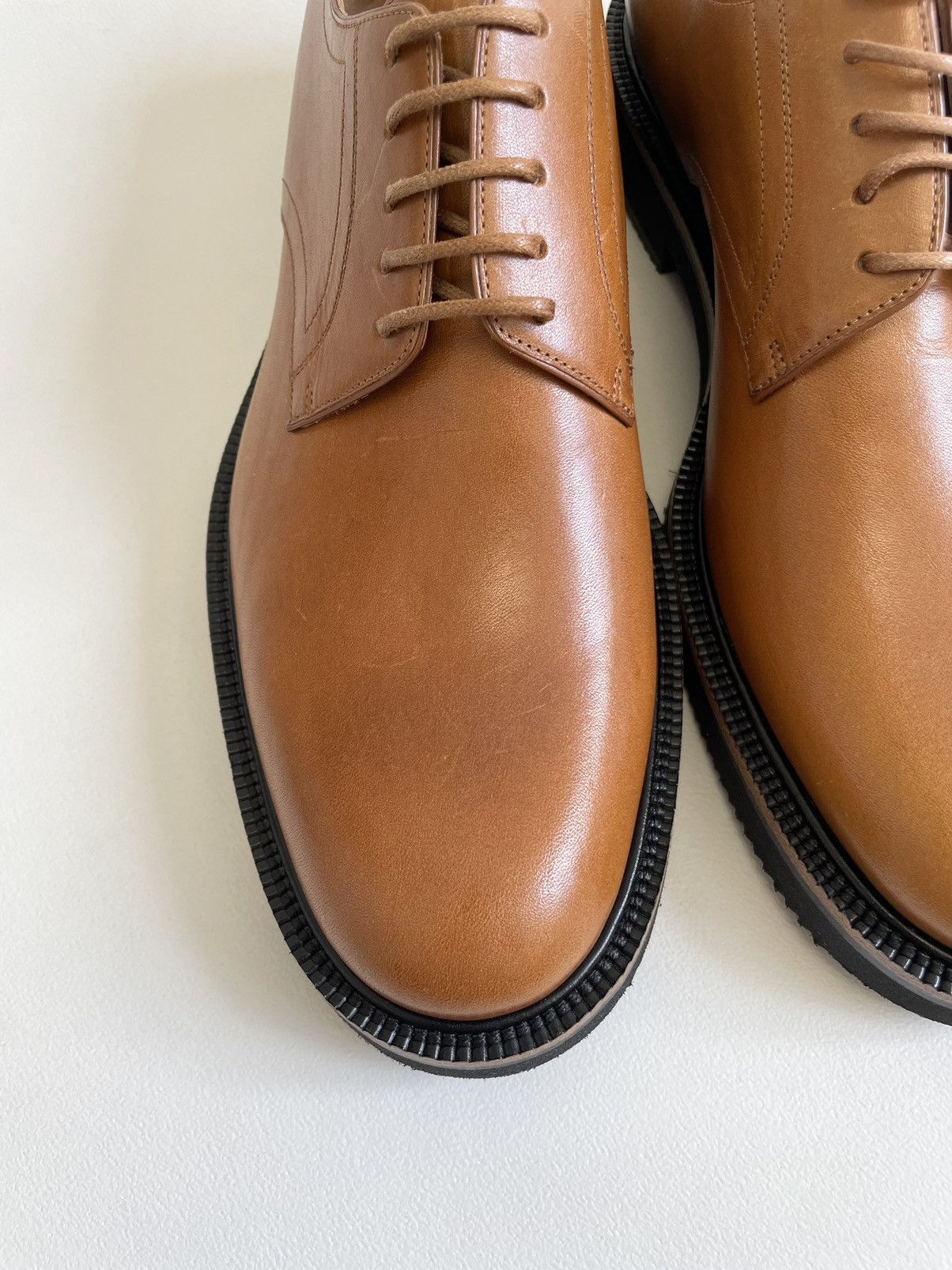Dries Van Noten S/S 20 Tan Leather Derby Shoes Size US 9 / EU 42 - 7 Thumbnail