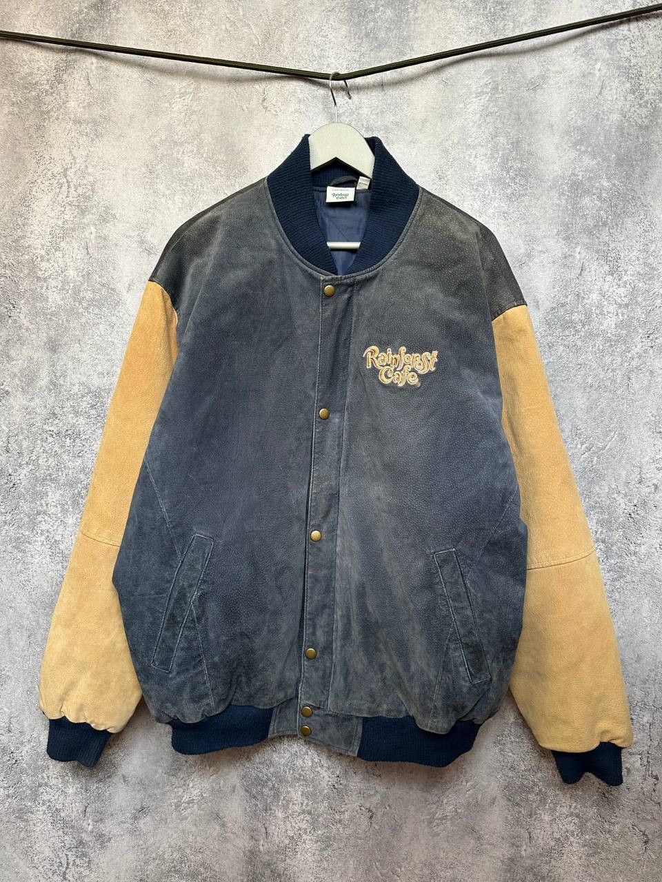 Rainforest Vintage Rainforest Cafe Leather Bomber Jacket XL Varsity Size US XL / EU 56 / 4 - 3 Thumbnail