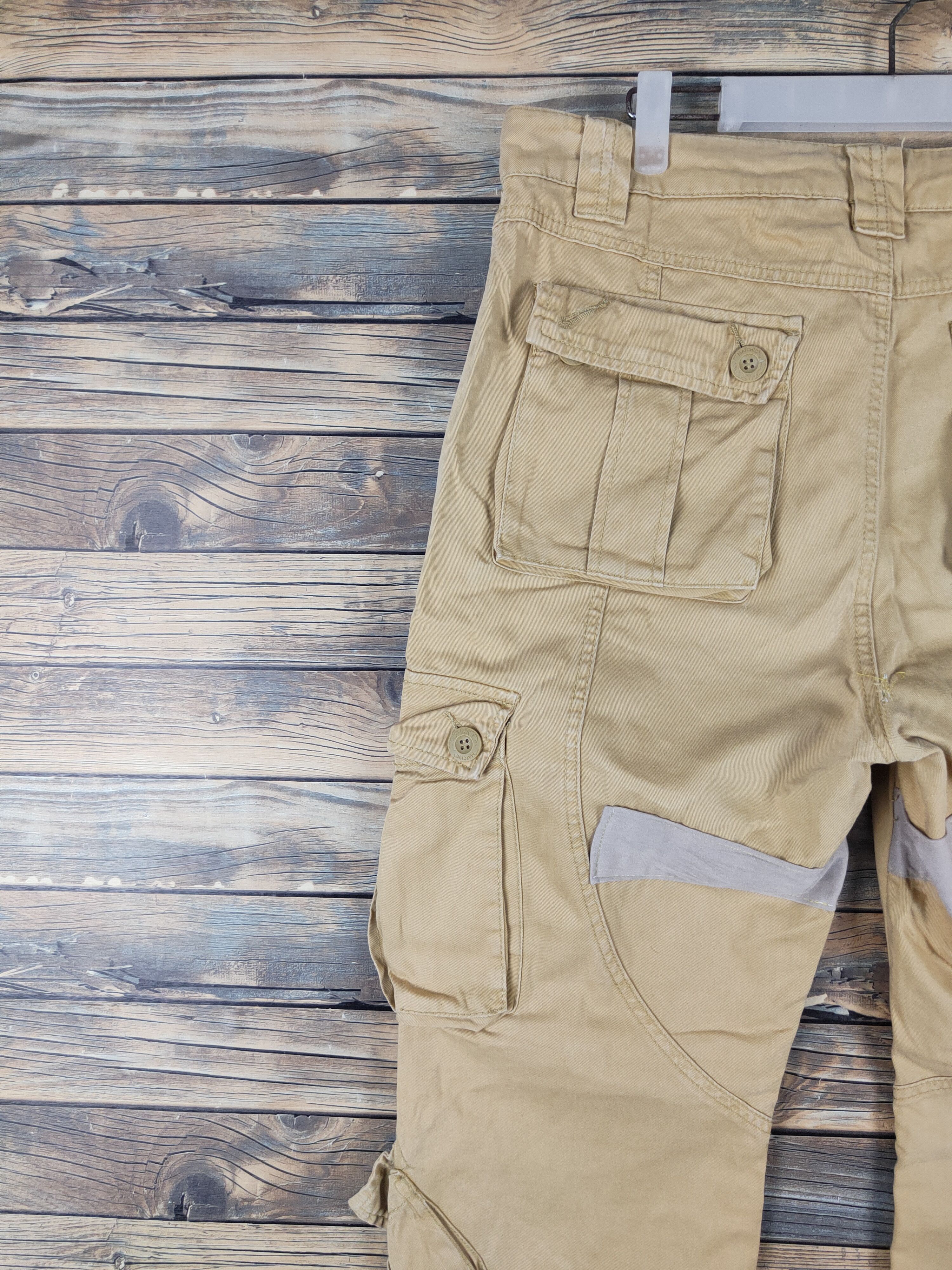 Japanese Brand DL Matchstick Reconstructed Patchwork Cargo Pants #W1780 Size US 35 - 9 Thumbnail