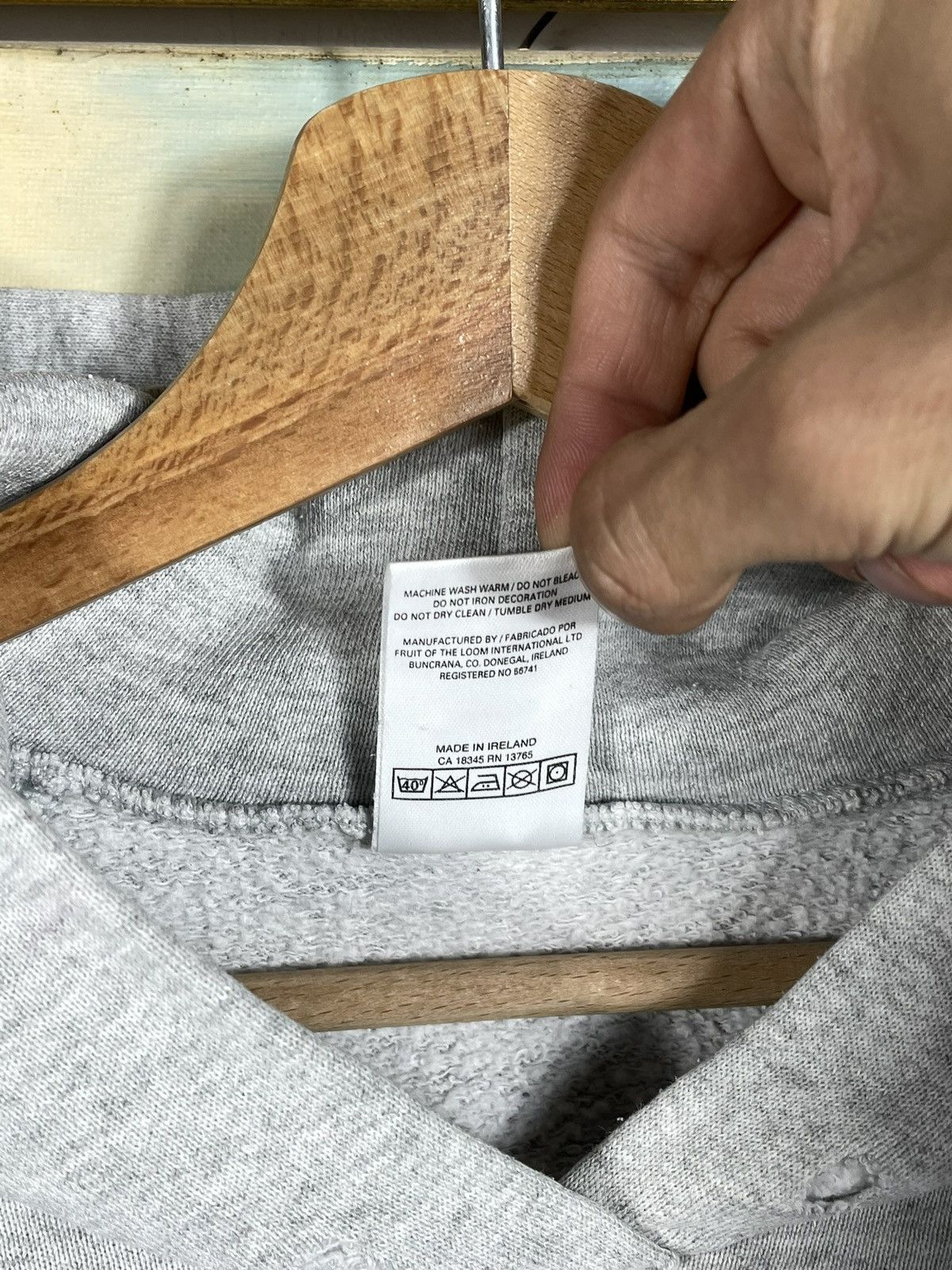 Fruit Of The Loom × Vintage vintage y2k blank oversize baggy hoodie sweatshirt basic y2k Size US L / EU 52-54 / 3 - 7 Thumbnail