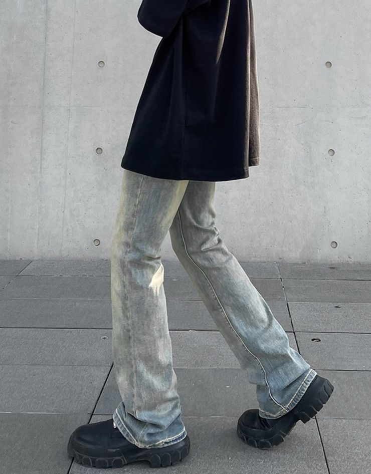 Japanese Brand × Jean × Vintage Flare Jeans Cleanfit Washed Vintage Size US 27 - 4 Thumbnail