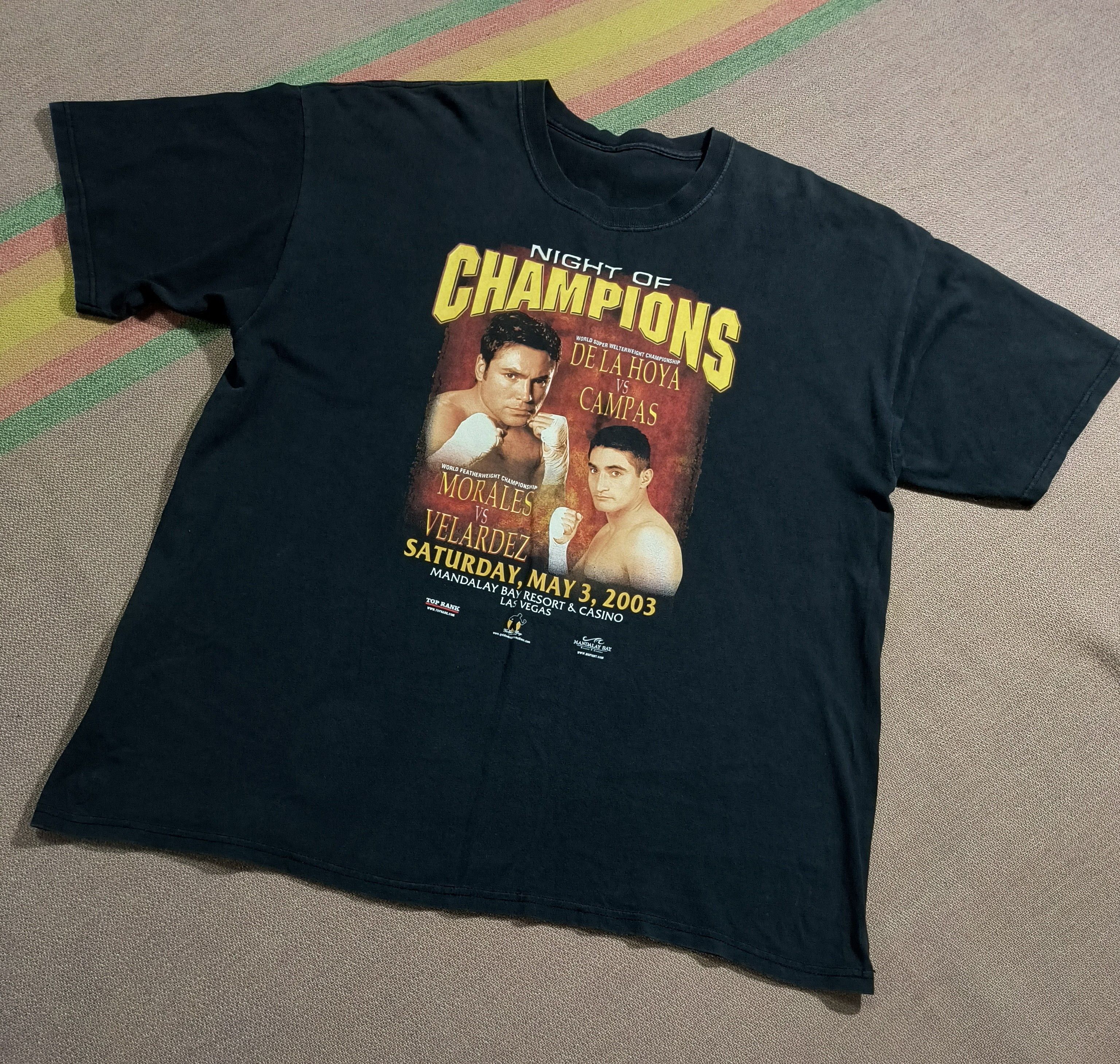 Vintage Vintage Y2K De la Hoya Terrible Morales 2003 tee Size US XXL / EU 58 / 5 - 2 Thumbnail