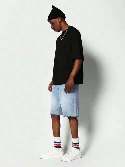 Other Slim Y2k Shorts Jorts Washed RAW Size US 32 / EU 48 - 4 Thumbnail