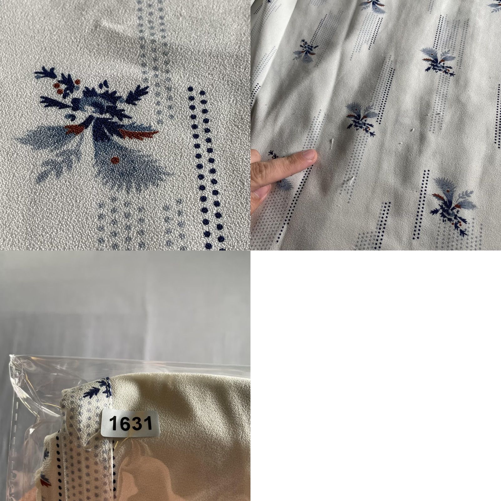 Sears VINTAGE Sears Kings Road Shirt Mens Medium Tall White Floral Polyester 70s Size US L / EU 52-54 / 3 - 8 Thumbnail
