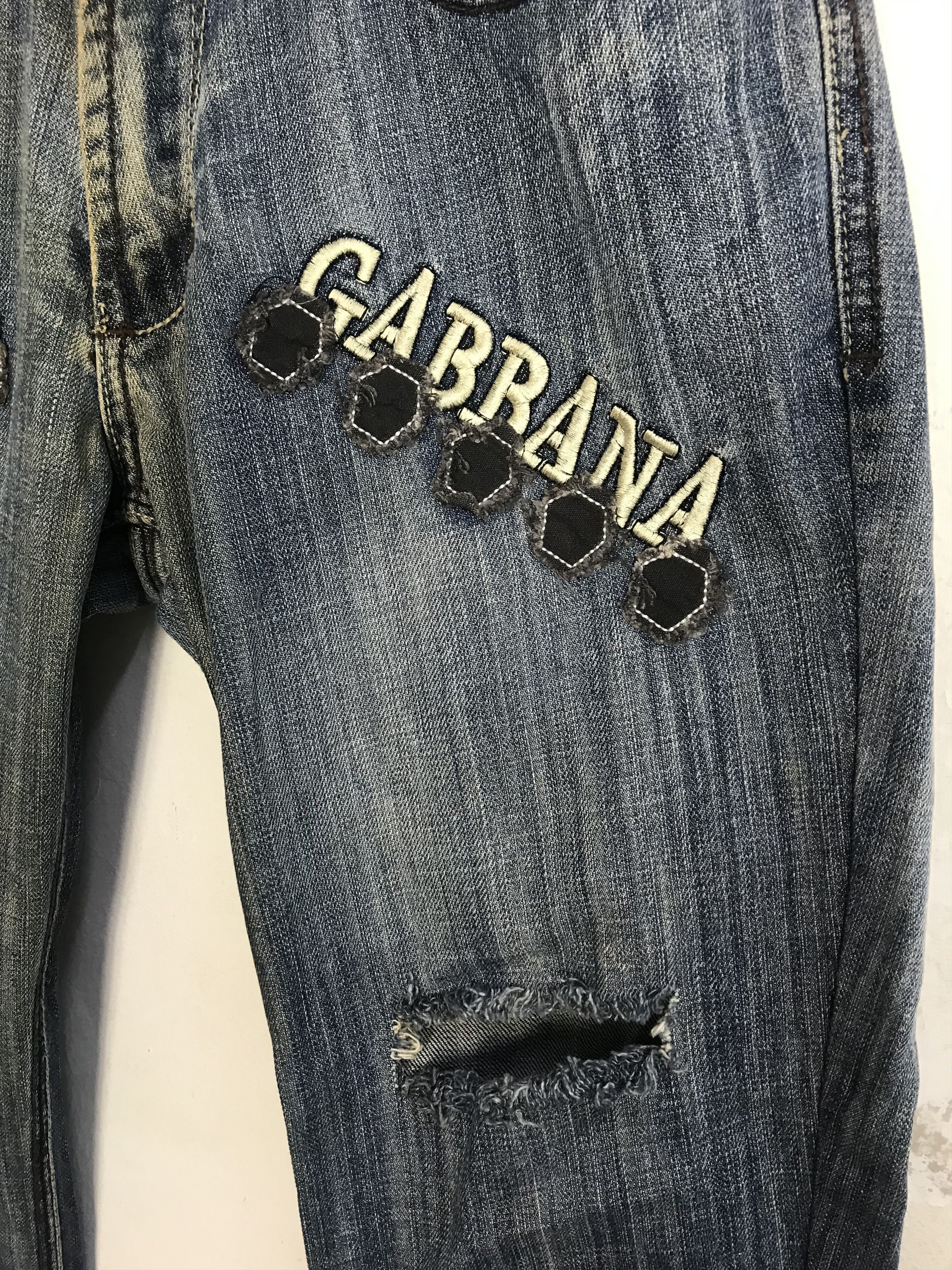 Designer Dolce & Gabbana Italy Denim Pant Embroidery Logo Plaque Size US 29 - 8 Thumbnail