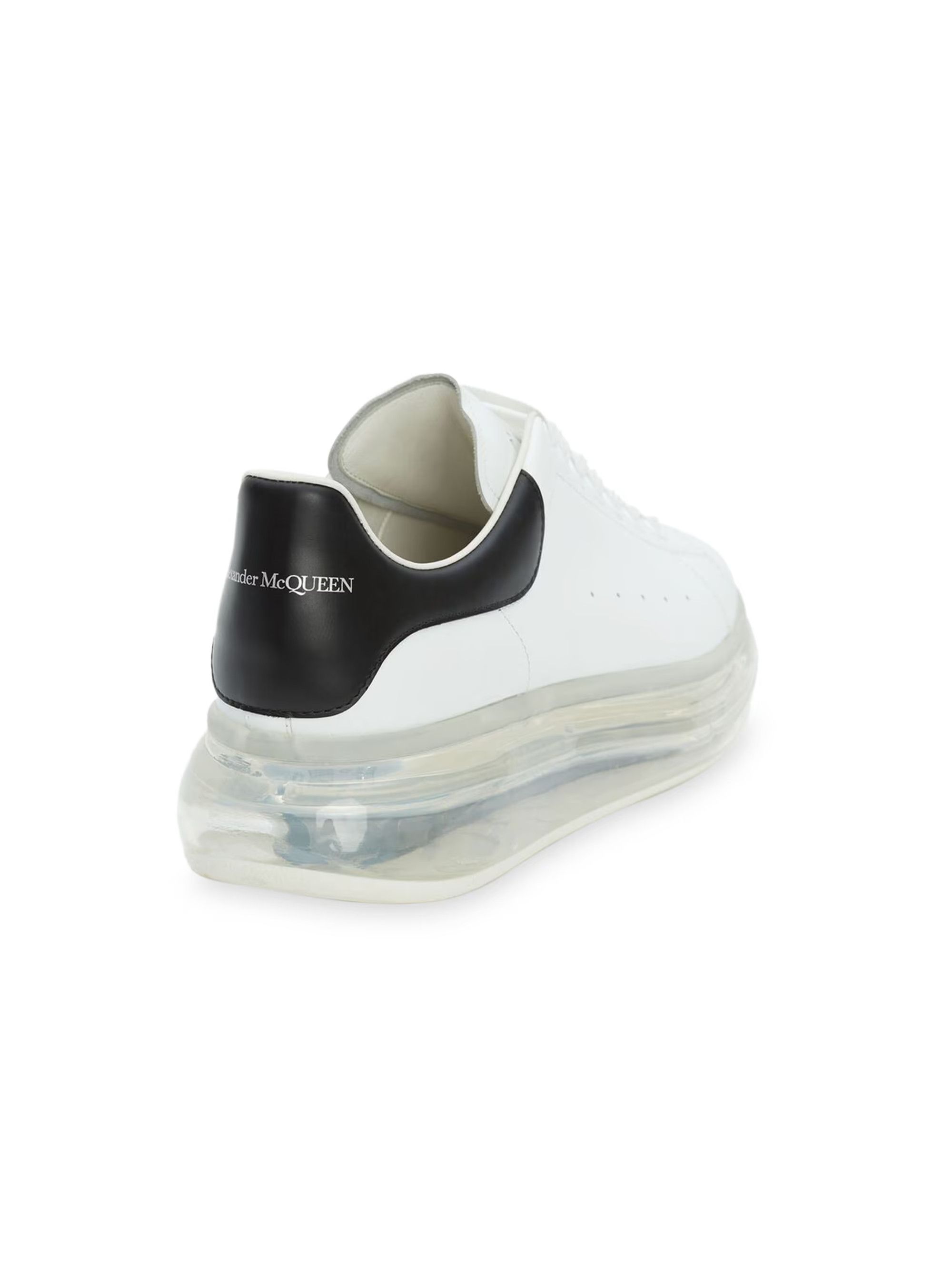 Alexander McQueen os11x0226 Oversized Gel Sole Leather Platform Sneakers White Size US 8.5 / EU 41-42 - 4 Thumbnail