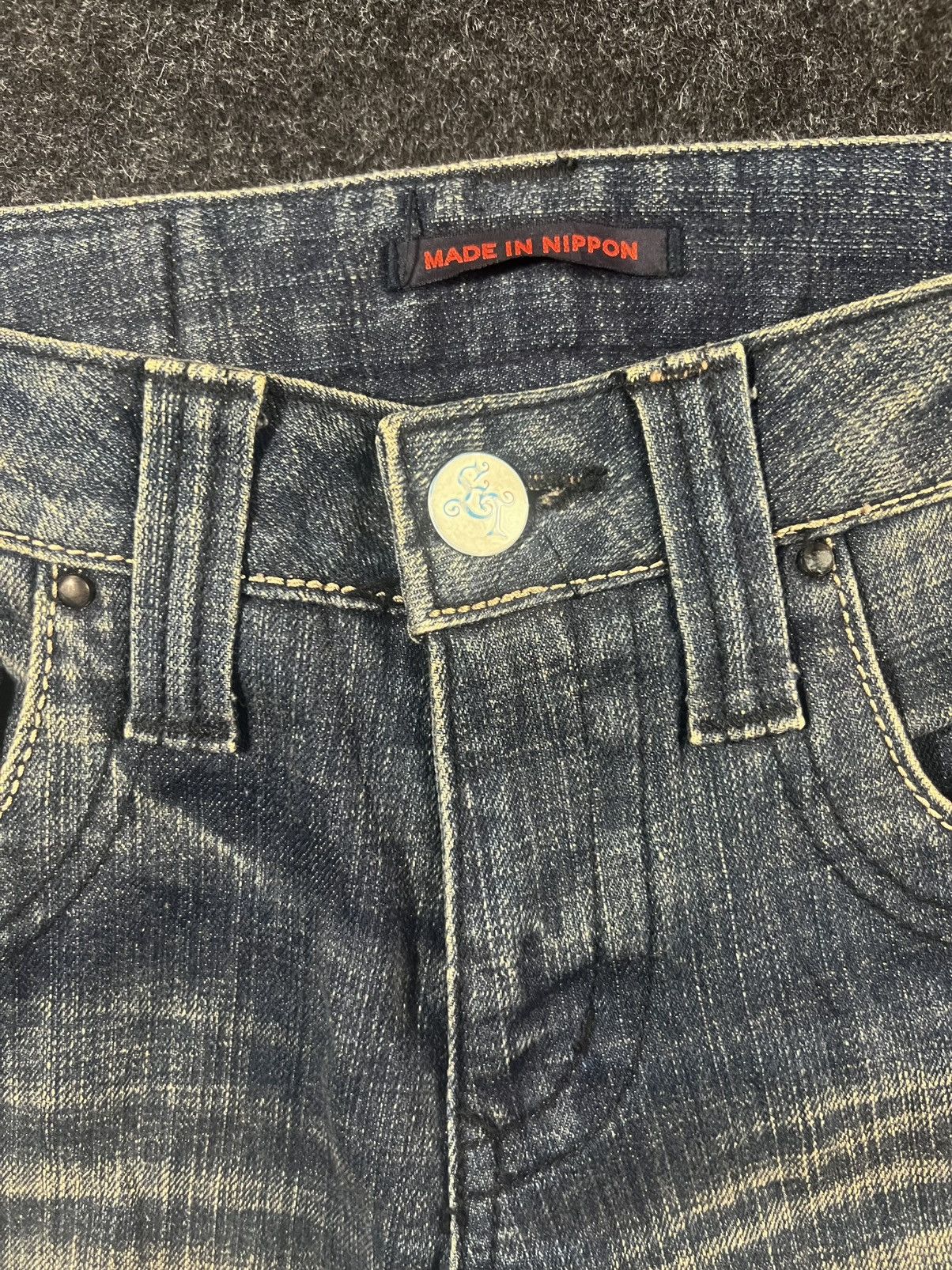 Japanese Brand Et made in nippon distressed fade flare jeans Size US 29 - 2 Thumbnail