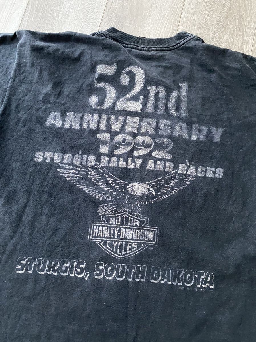 Harley Davidson 1991 Harley Davidson Wolf Pack Single Stitch T Shirt 90s Size US L / EU 52-54 / 3 - 6 Thumbnail