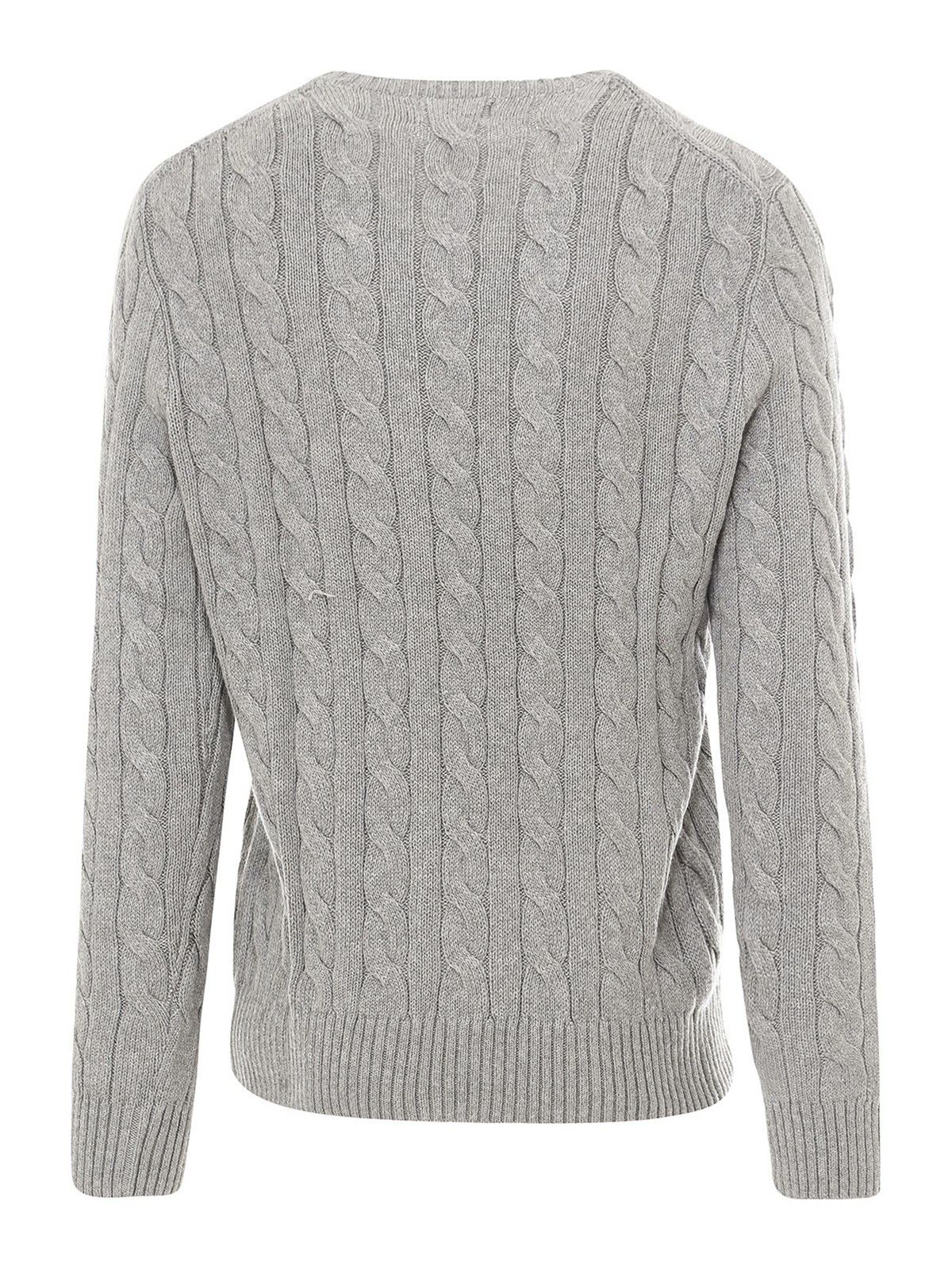 Polo Ralph Lauren o1s22i1n0125 Cable Knit Cotton Sweater in Grey Size US XL / EU 56 / 4 - 2 Thumbnail