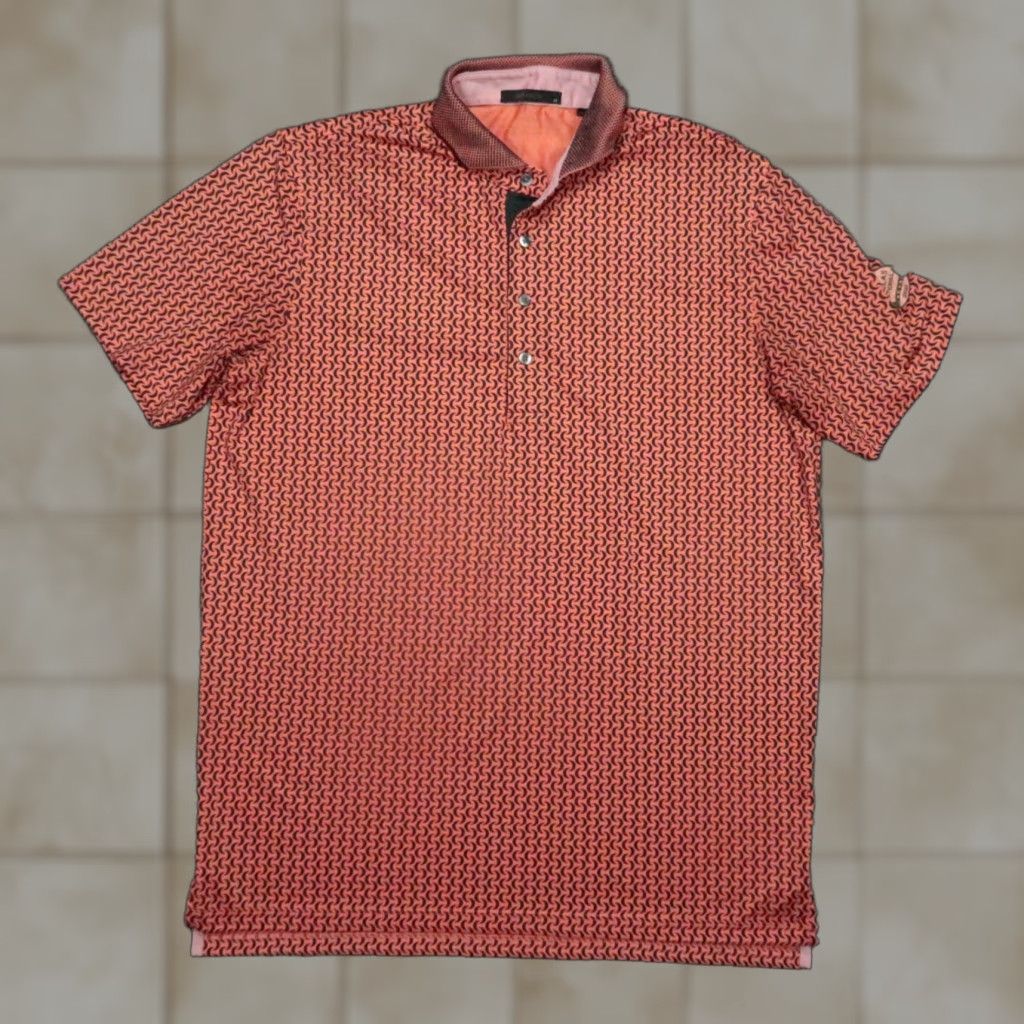 Vintage Greyson Polo Shirt Men's Medium Orange Breathable Lightweight Stretch Golf Mens Size US M / EU 48-50 / 2 - 1 Thumbnail
