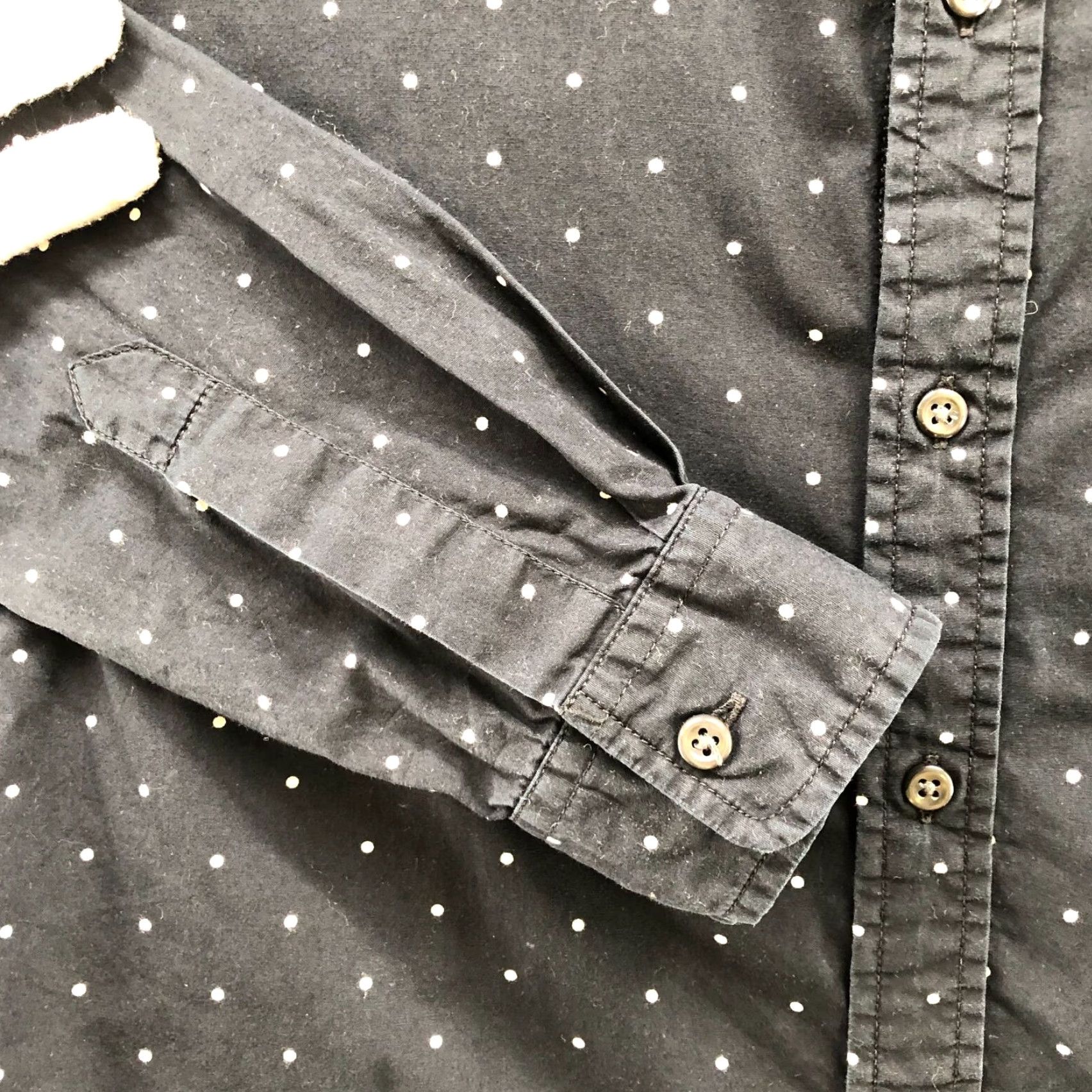 Vintage Ralph Lauren Denim & Supply Polka Dot Button Up Long Sleeve Shirt Mens M Black Cotton Size US M / EU 48-50 / 2 - 5 Thumbnail