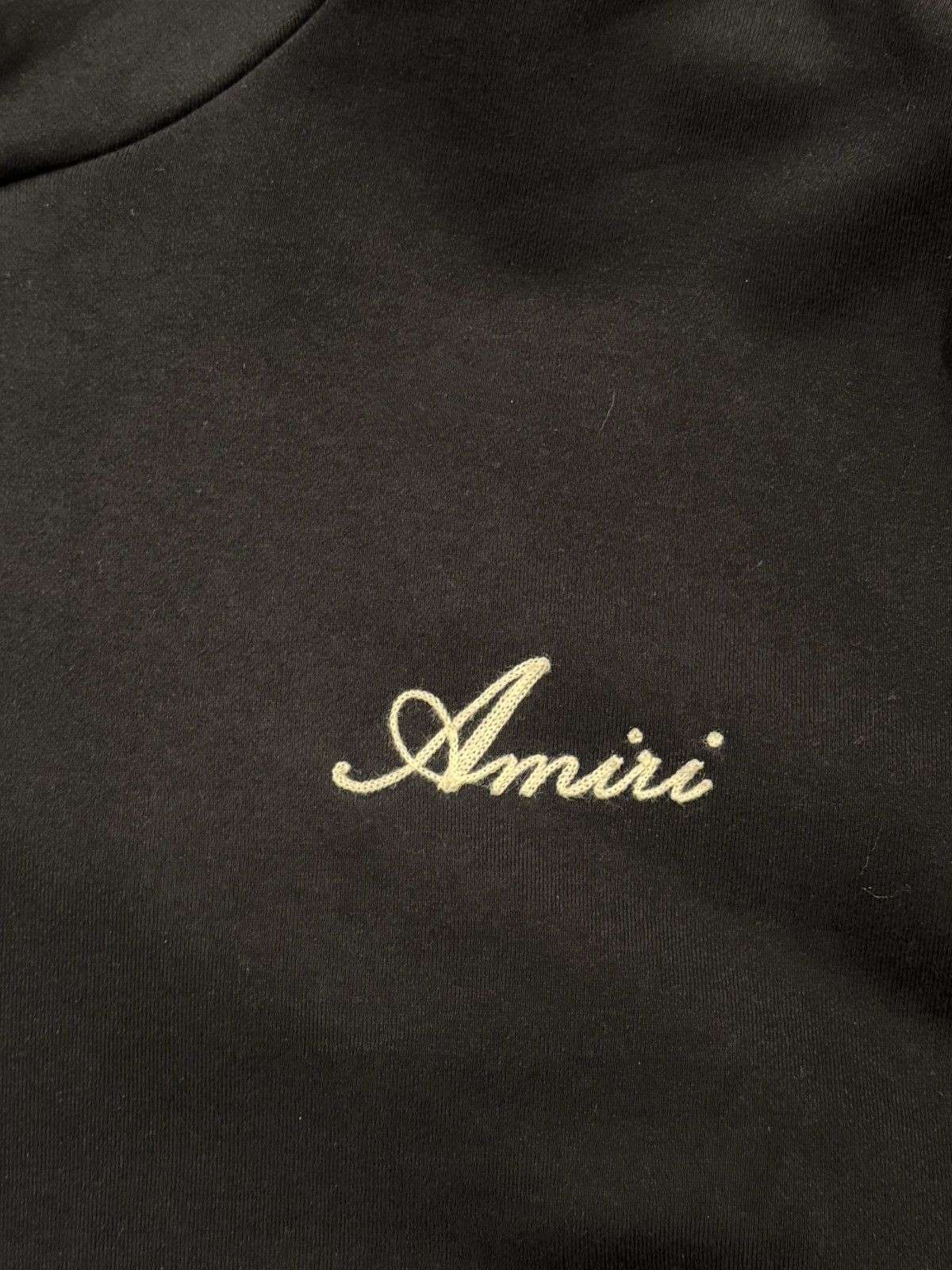 Amiri Amiri Chain Stitch Embroidered Logo Black Pullover Hoodie Size US XXL / EU 58 / 5 - 7 Thumbnail