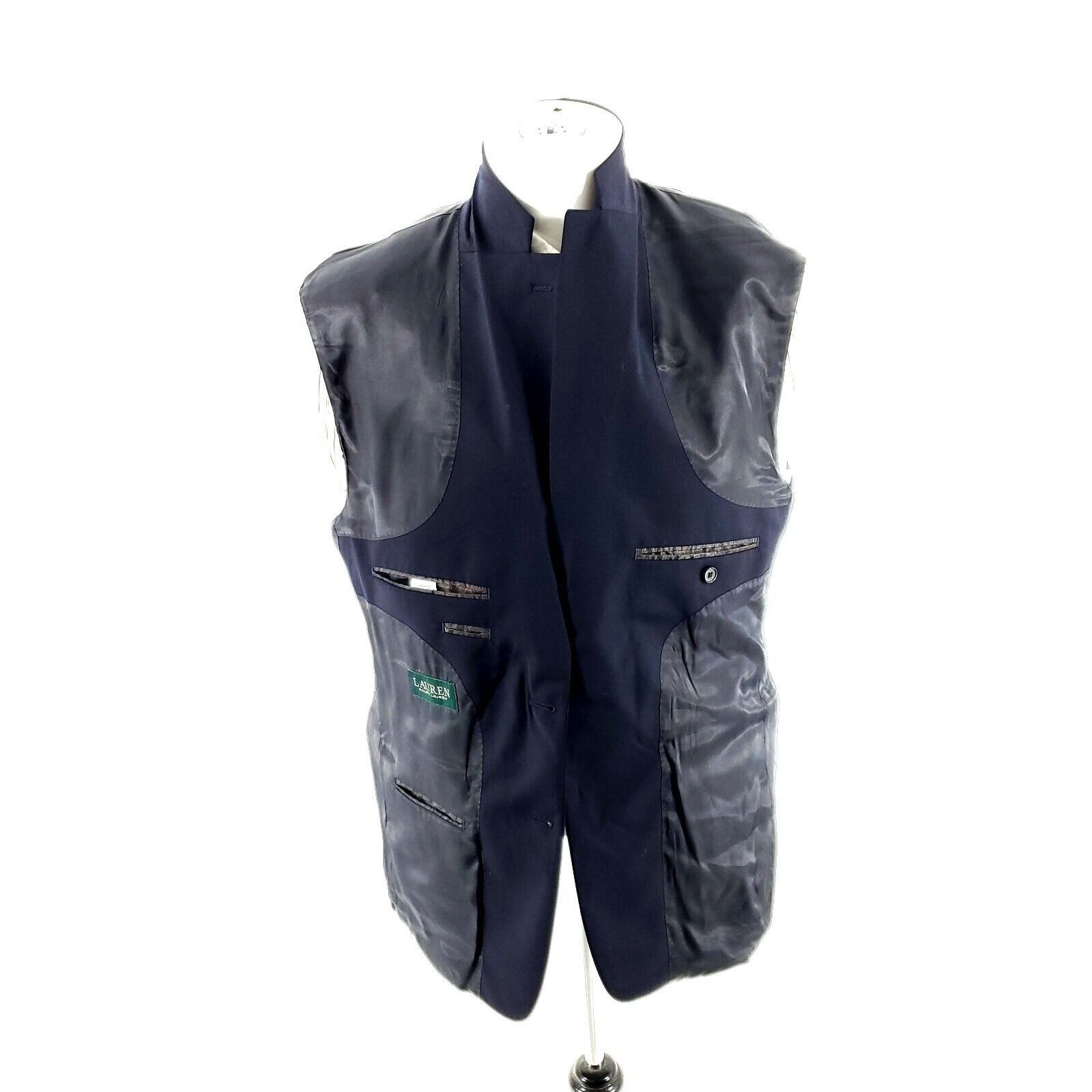 Lauren Ralph Lauren Lauren Ralph Lauren Wool Natural Stretch 2 Button Blazer 40R Size 40R - 9 Thumbnail