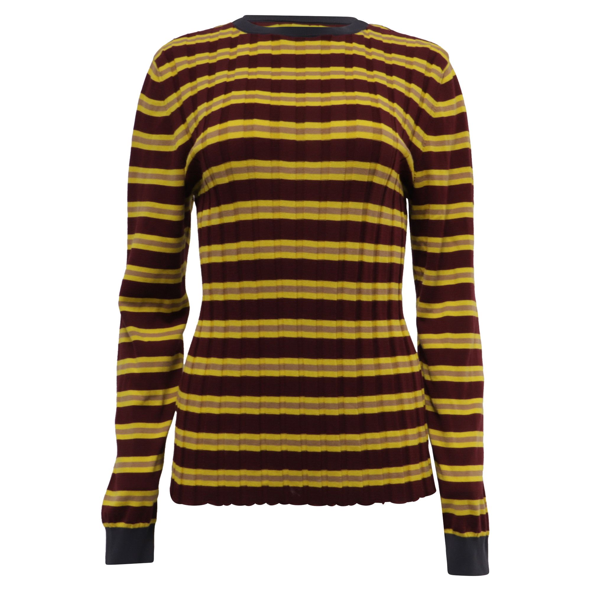 Marni Marni Striped Ribbed-Knit Sweater in Multicolor Cotton Size XS / US 0-2 / IT 36-38 - 1 Thumbnail