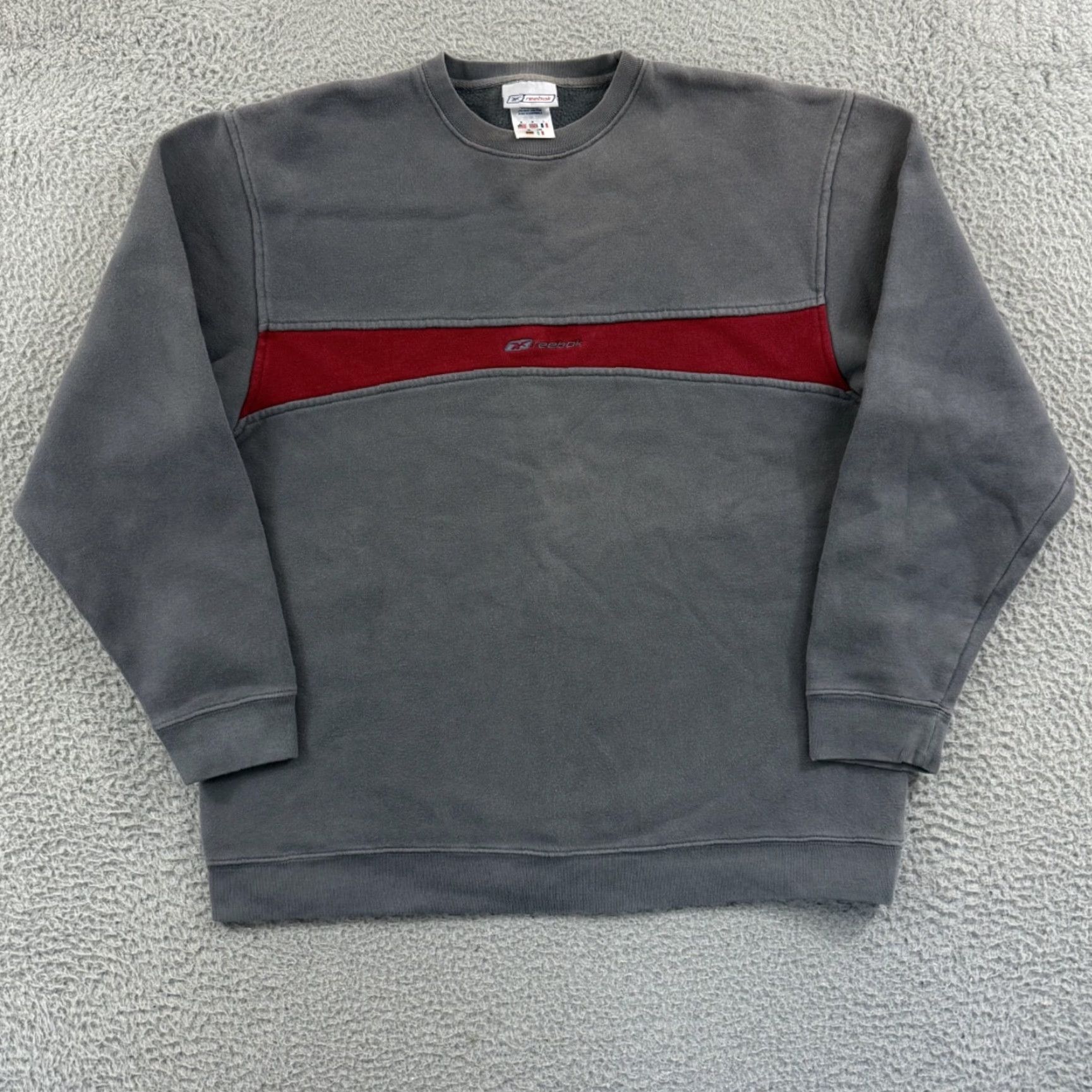 Reebok VINTAGE Reebok Sweatshirt Mens M Gray Logo Pullover Hooded Pockets 90s Retro Streetwear Size US M / EU 48-50 / 2 - 2 Thumbnail