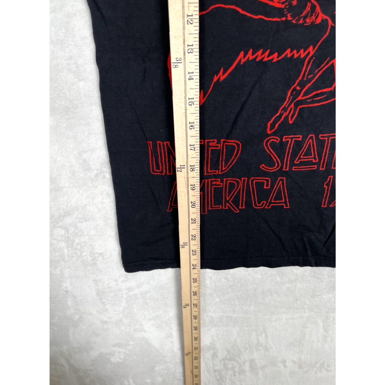 Vintage VINTAGE Led Zeppelin T-Shirt Mens Small Black United States Of America 1977 Tour Graphic Size US S / EU 44-46 / 1 - 3 Thumbnail