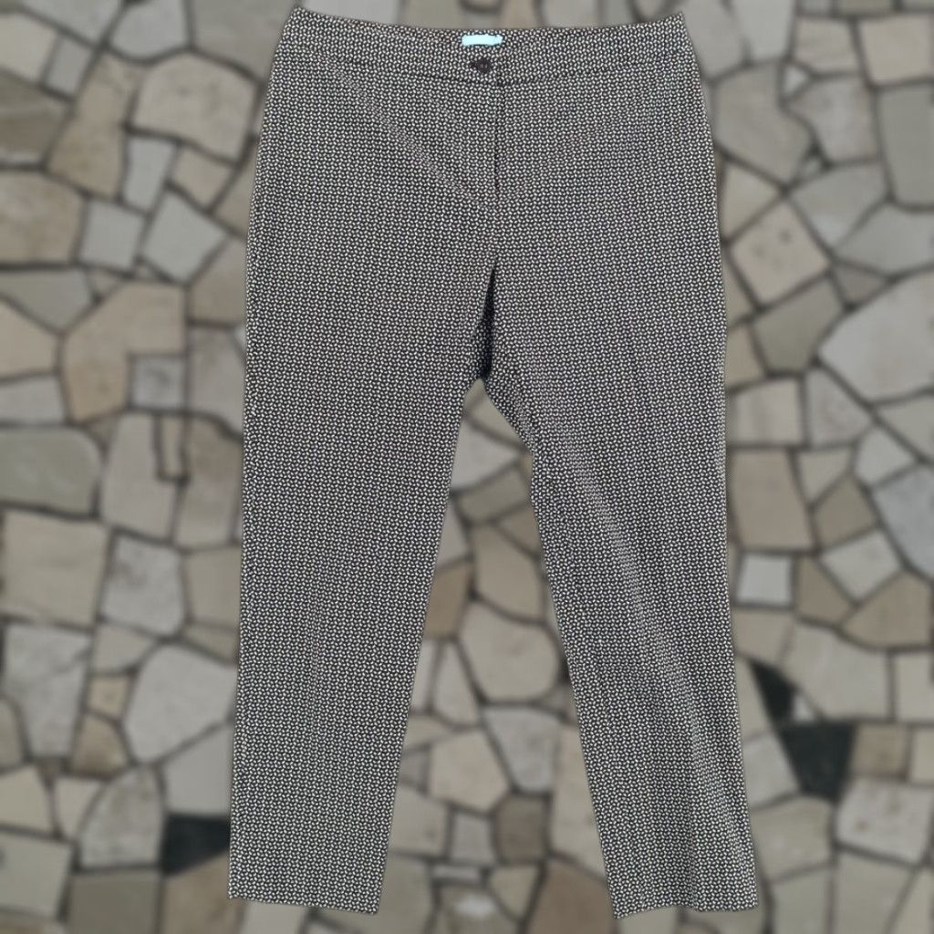 Vintage J. Mcluaghlin Stretch High Rise Seersucker Pants Black Patterned Women's 12 Size 34" / US 12 / IT 48 - 1 Thumbnail