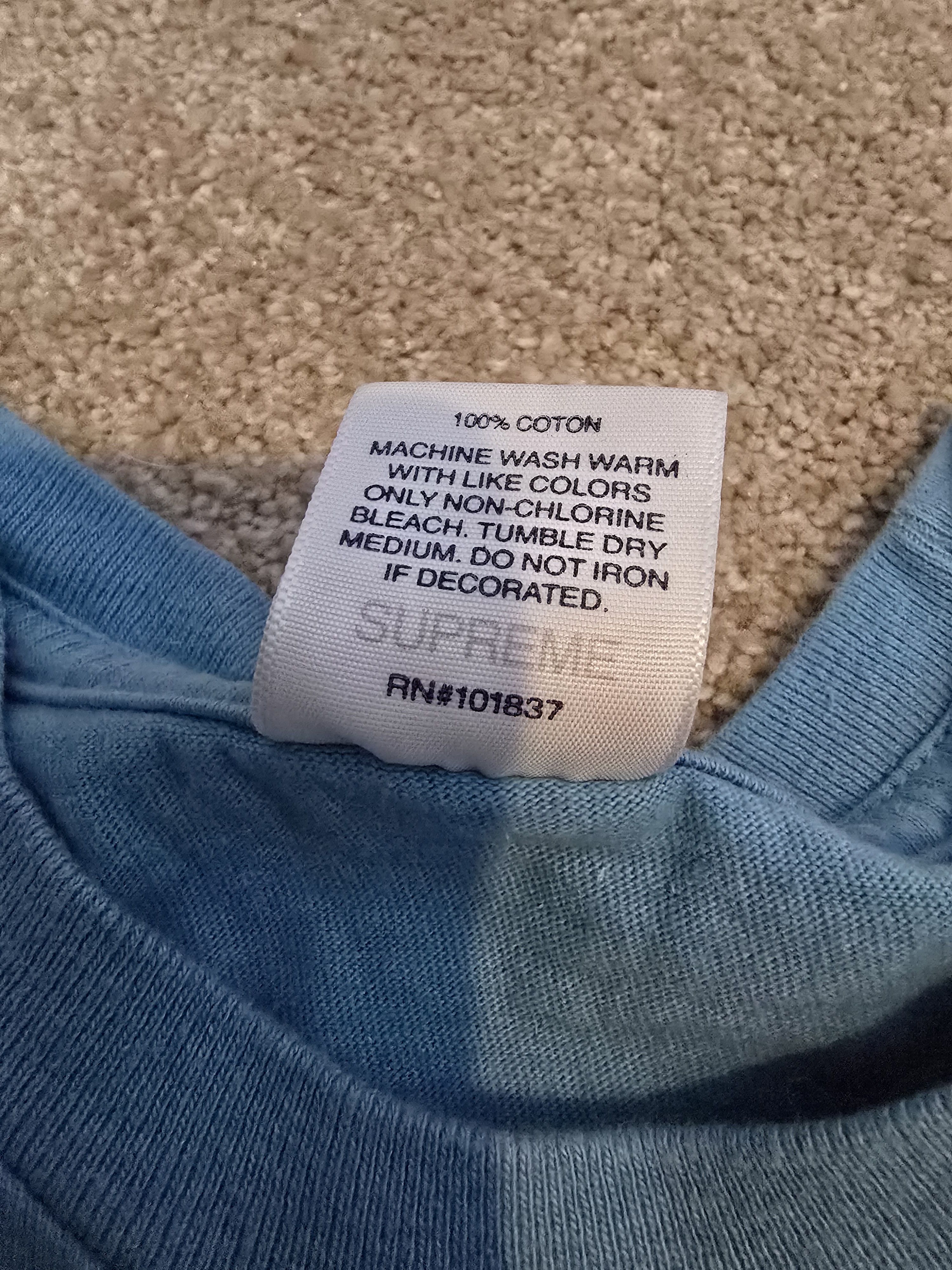 Supreme Supreme Bible Tee Light Slate Size US M / EU 48-50 / 2 - 5 Thumbnail