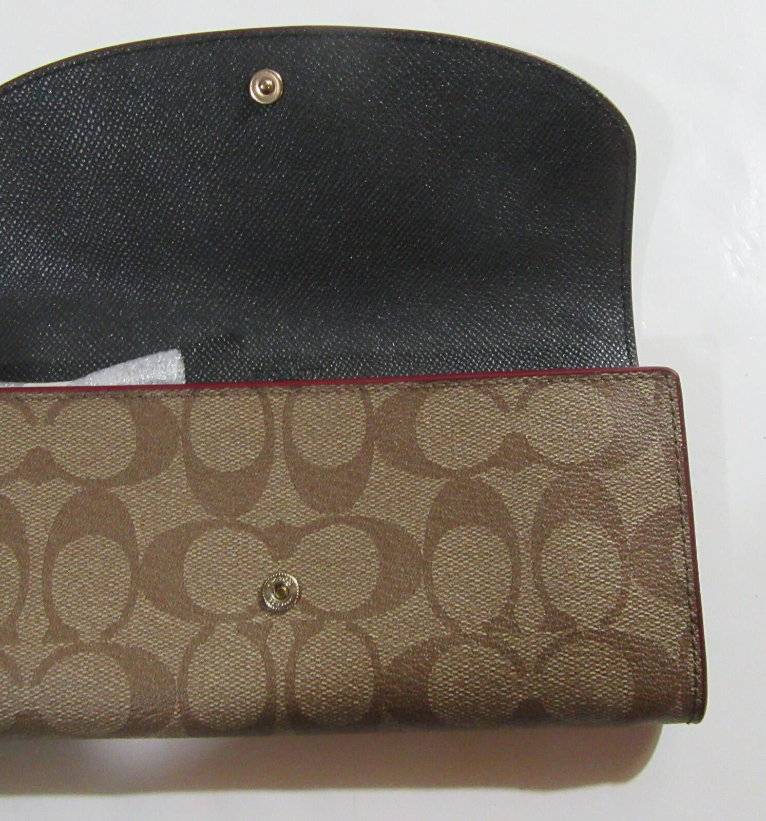 Coach Coach F24354 Signature Slim Envelope Wallet Khaki / Black Size ONE SIZE - 5 Thumbnail