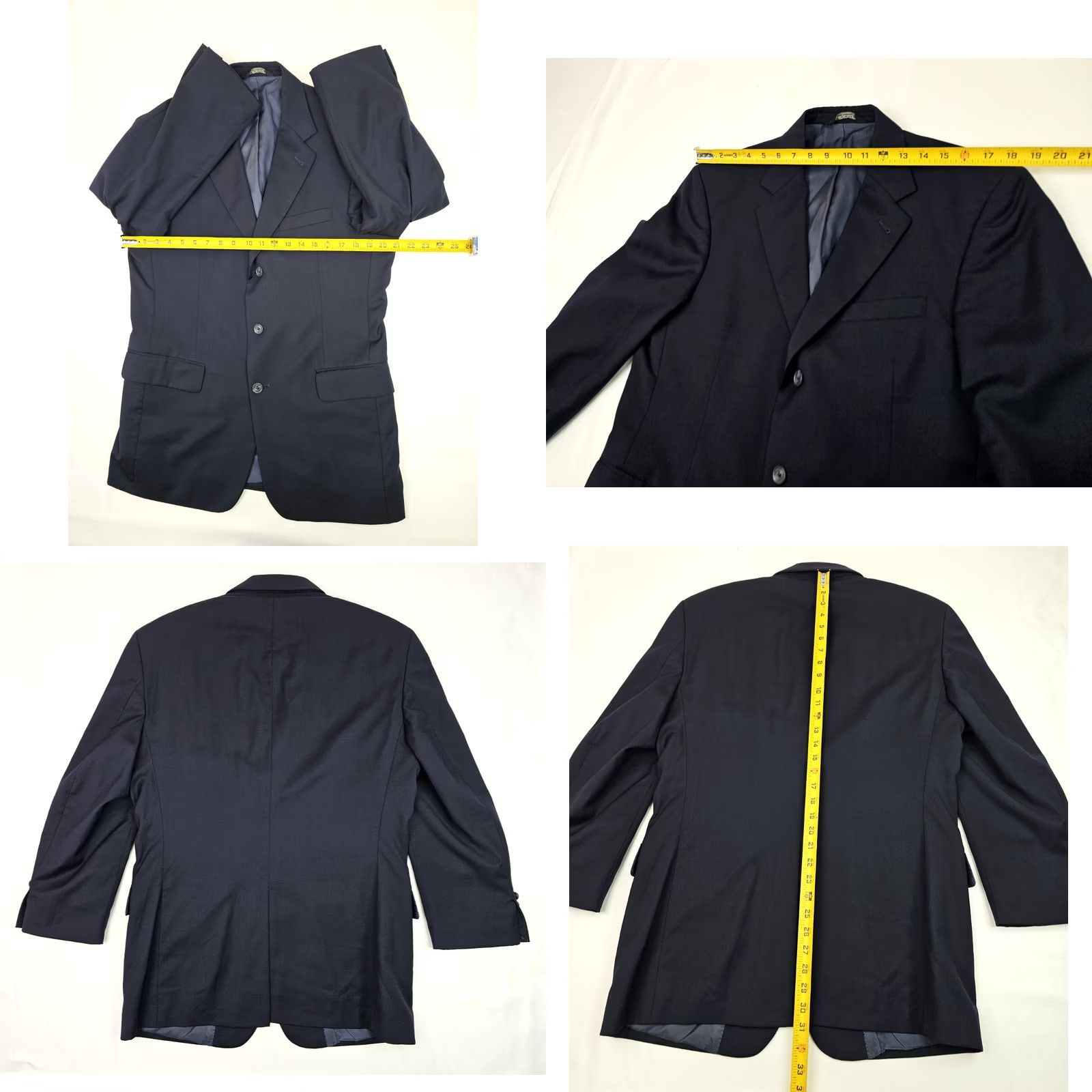 Jos. A. Bank JOS A BANK Signature Mitchell Blazer Solid Navy Blue 100% Wool 3-Button Men 40R Jacket Blazer - Navy Blue - 40R - Wool - Regular Fit - Business - Men Size 40R - 9 Thumbnail