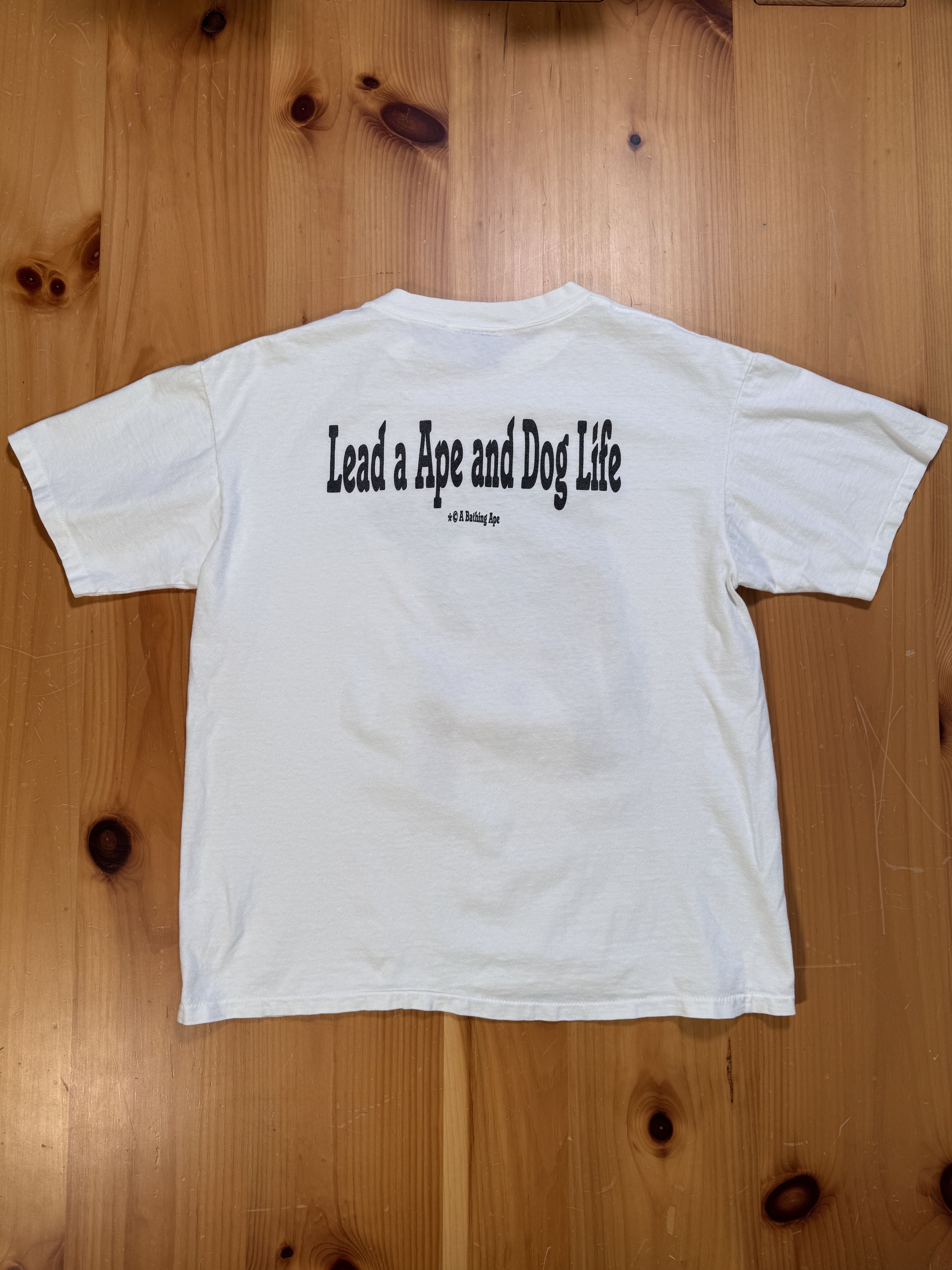 Bape Rare 1996 Bape Bathing Ape Dog T-Shirt Size US L / EU 52-54 / 3 - 8 Thumbnail