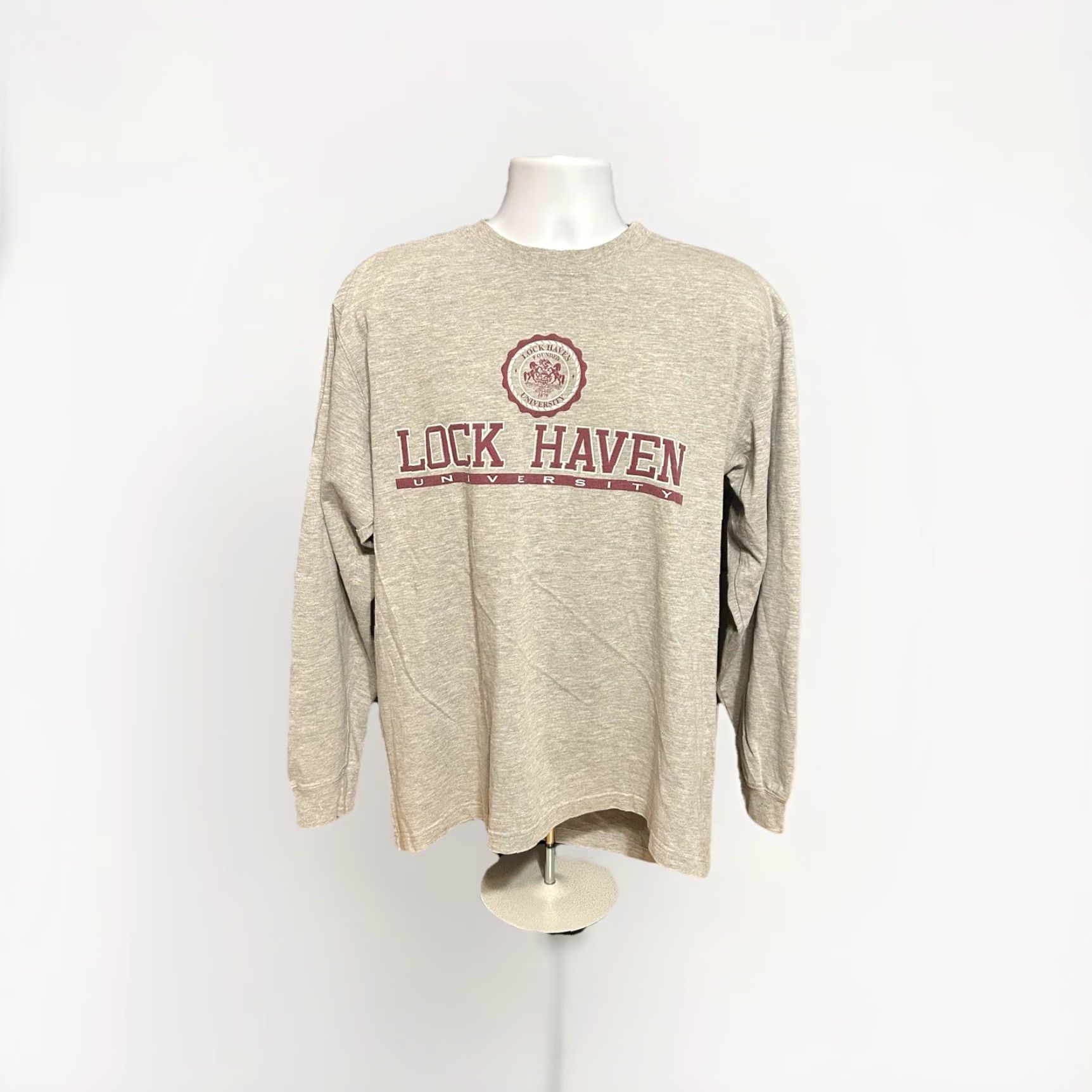 Jansport VINTAGE Jansport Long Sleeve Shirt Mens M Gray Lock Haven 52722 College Outdoor Activewear Front Graphic Size US M / EU 48-50 / 2 - 4 Thumbnail