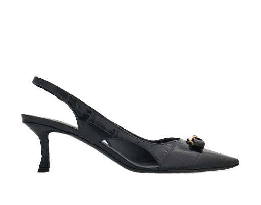 Salvatore Ferragamo o1s1rm0924 Mini Bow Slingback Pumps in Black Size US 9.5 / IT 39.5 - 1 Thumbnail