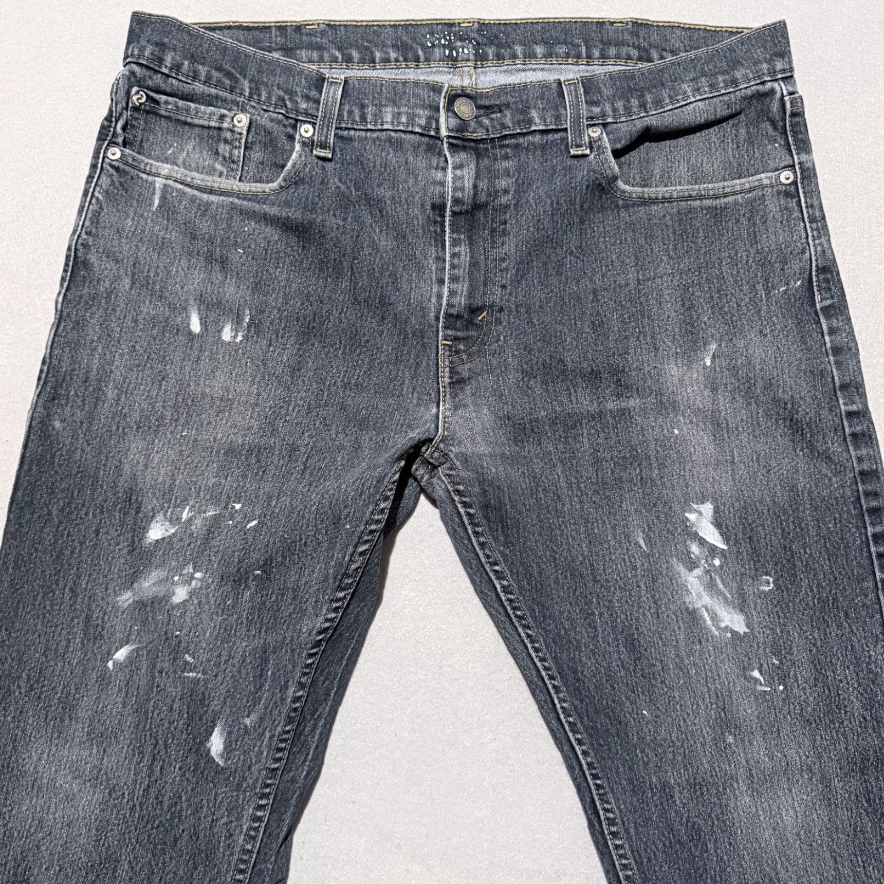 Levi's Levi’s Denizen Jeans Men Denim Paint Splatter Straight Zip Fly 40x32 Blue 5-Pocket Design Mens Jeans 90s Size US 40 / EU 56 - 2 Thumbnail