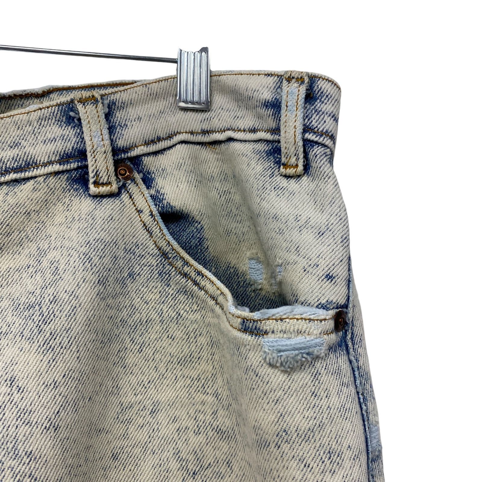 Levi's Vintage Levis Silver Medal Light Acid Wash Distressed Jeans Size 38" / US 16 / IT 52 - 5 Thumbnail