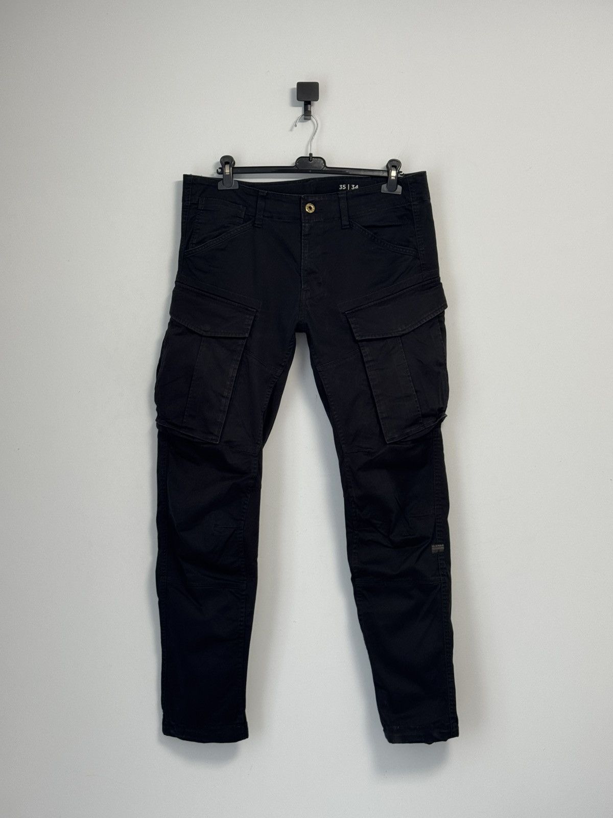 G-Star G-STAR RAW Black ROVIC SLIM Multipocket Cargo Pants Size W35 Size US 35 - 1 Thumbnail