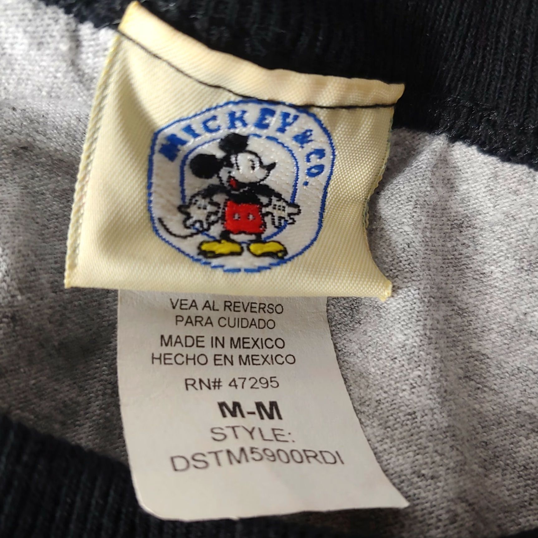 Mickey & Co. Mickey & Co. Mickey Mouse Gray Vtg USA July 4 Ringer T Shirt Uncle Sam Disney - USA - Uncle Sam Mickey Mouse Gray T-Shirt Size US M / EU 48-50 / 2 - 4 Thumbnail