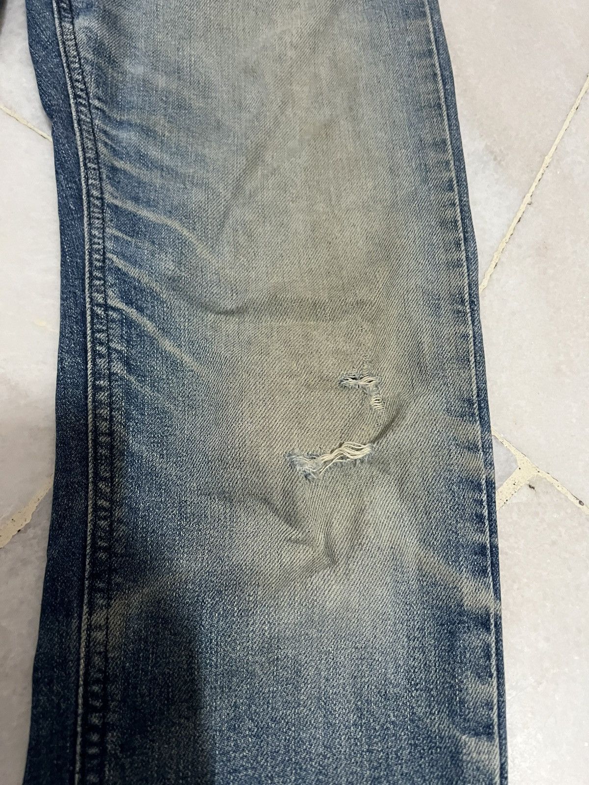 If Six Was Nine × Japanese Brand × Lee 🌈Lee Riders Distressed Mud Wash Jean Size US 29 - 7 Thumbnail