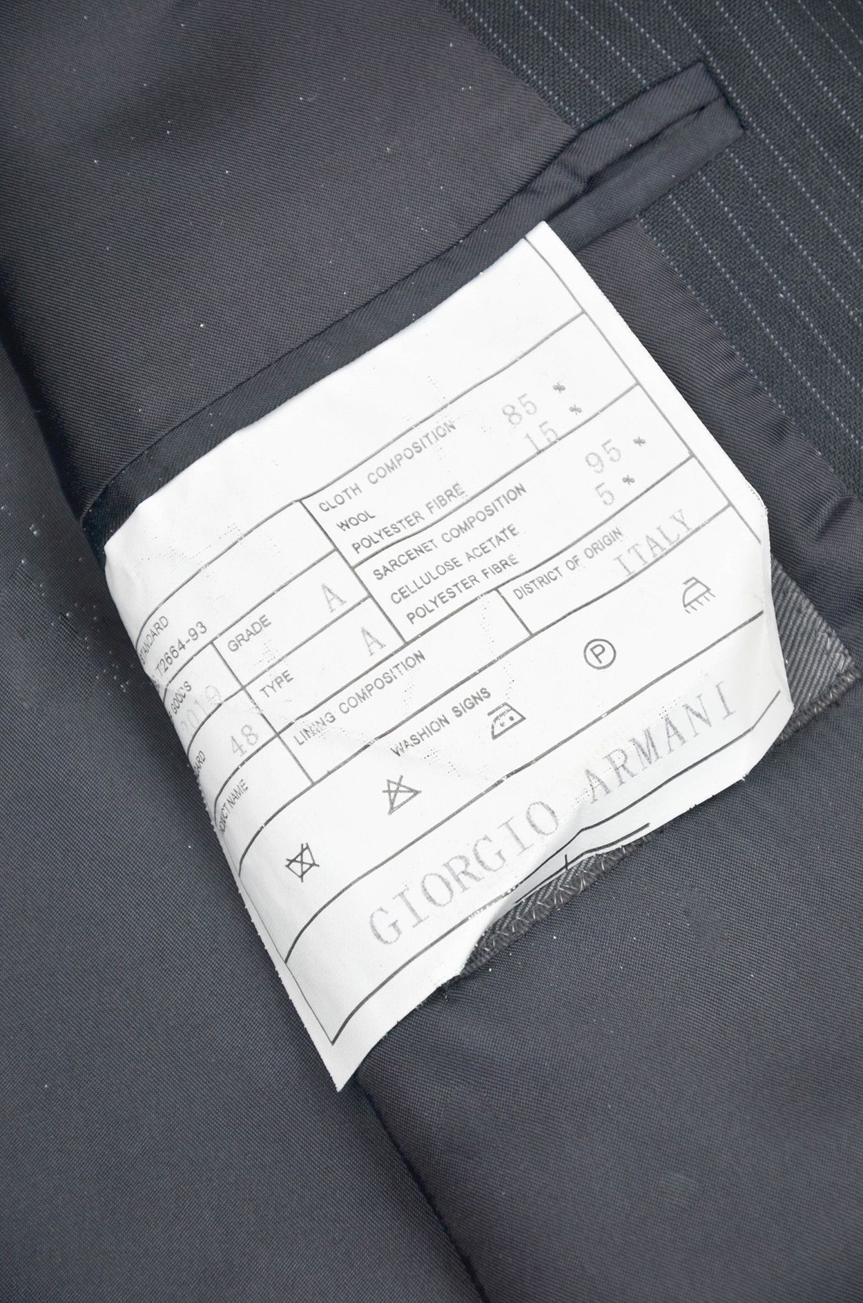 Armani Collezioni Emporio Armani Collezioni Vintage Pinstripe Blazer 50L Size 48R - 10 Thumbnail