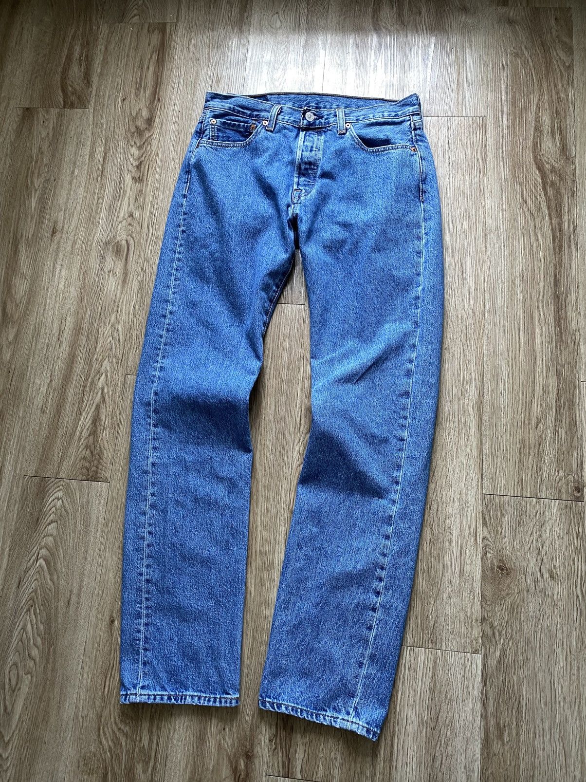 Levi's Levis 501 Blue Denim Jeans Size US 31 - 3 Thumbnail