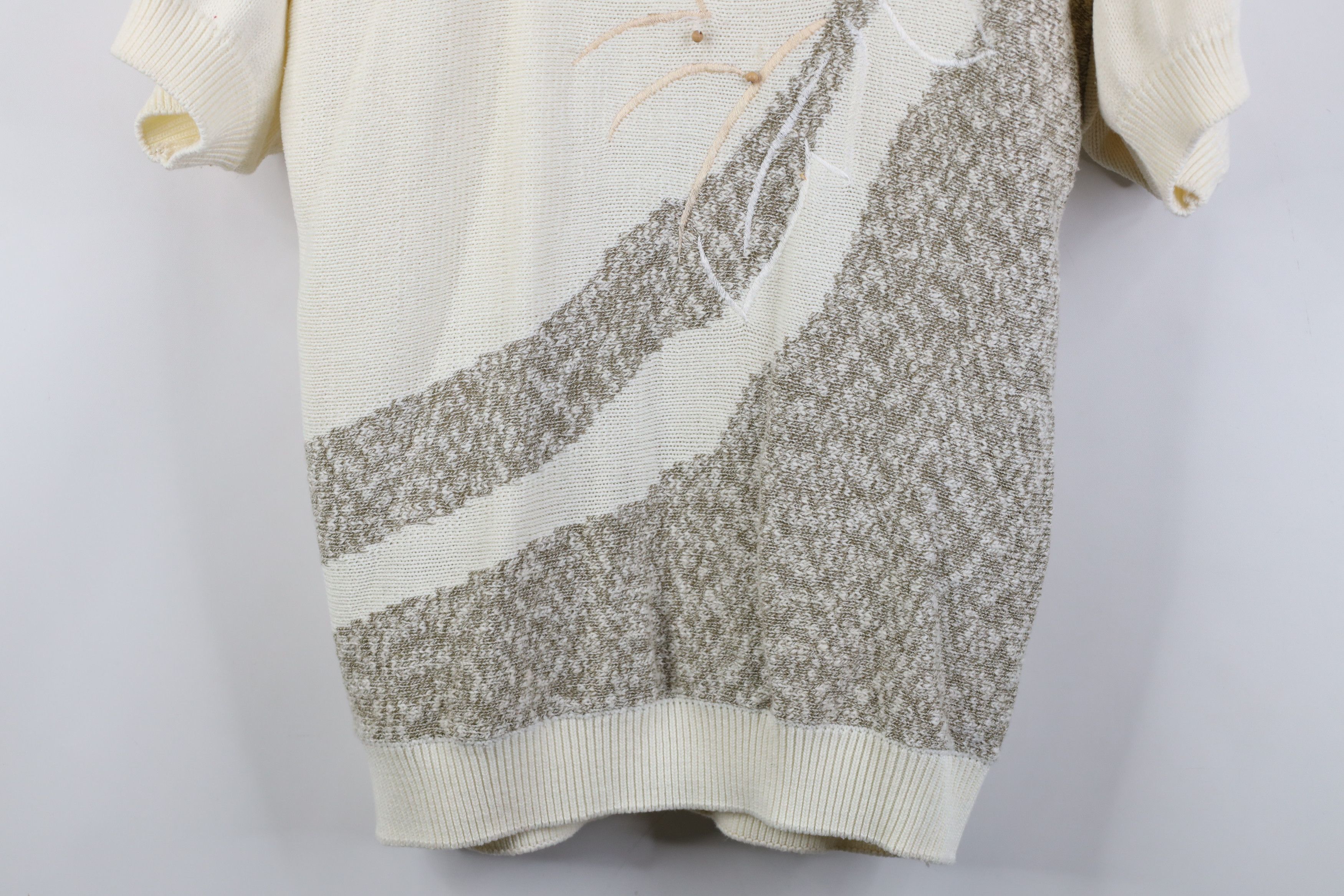 Vintage Vintage 80s 90s Streetwear Flower Short Sleeve Sweater Size M / US 6-8 / IT 42-44 - 3 Thumbnail