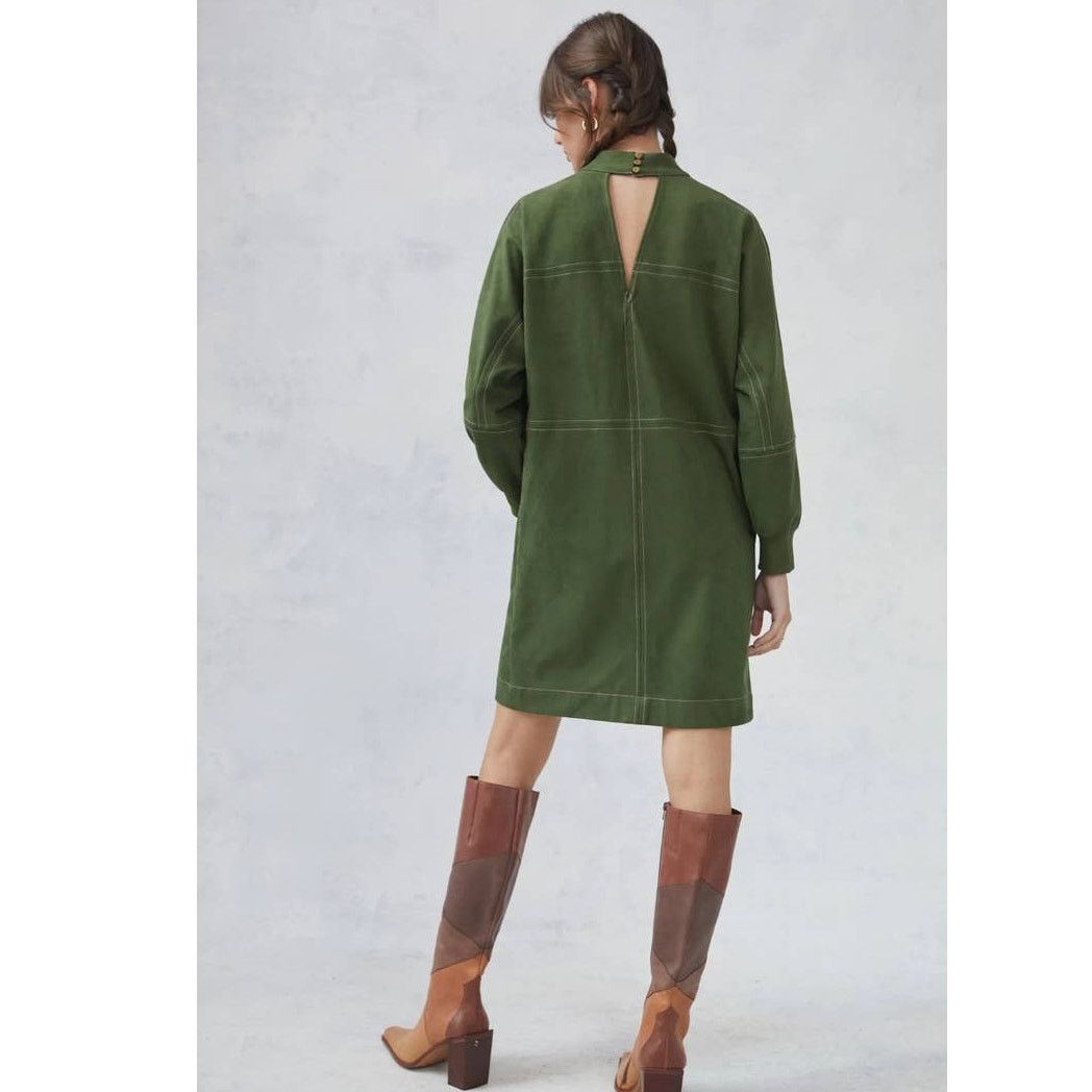 Anthropologie New Anthropologie Sueded Mock Neck Tunic Dress $160 SMALL Size S / US 4 / IT 40 - 3 Thumbnail