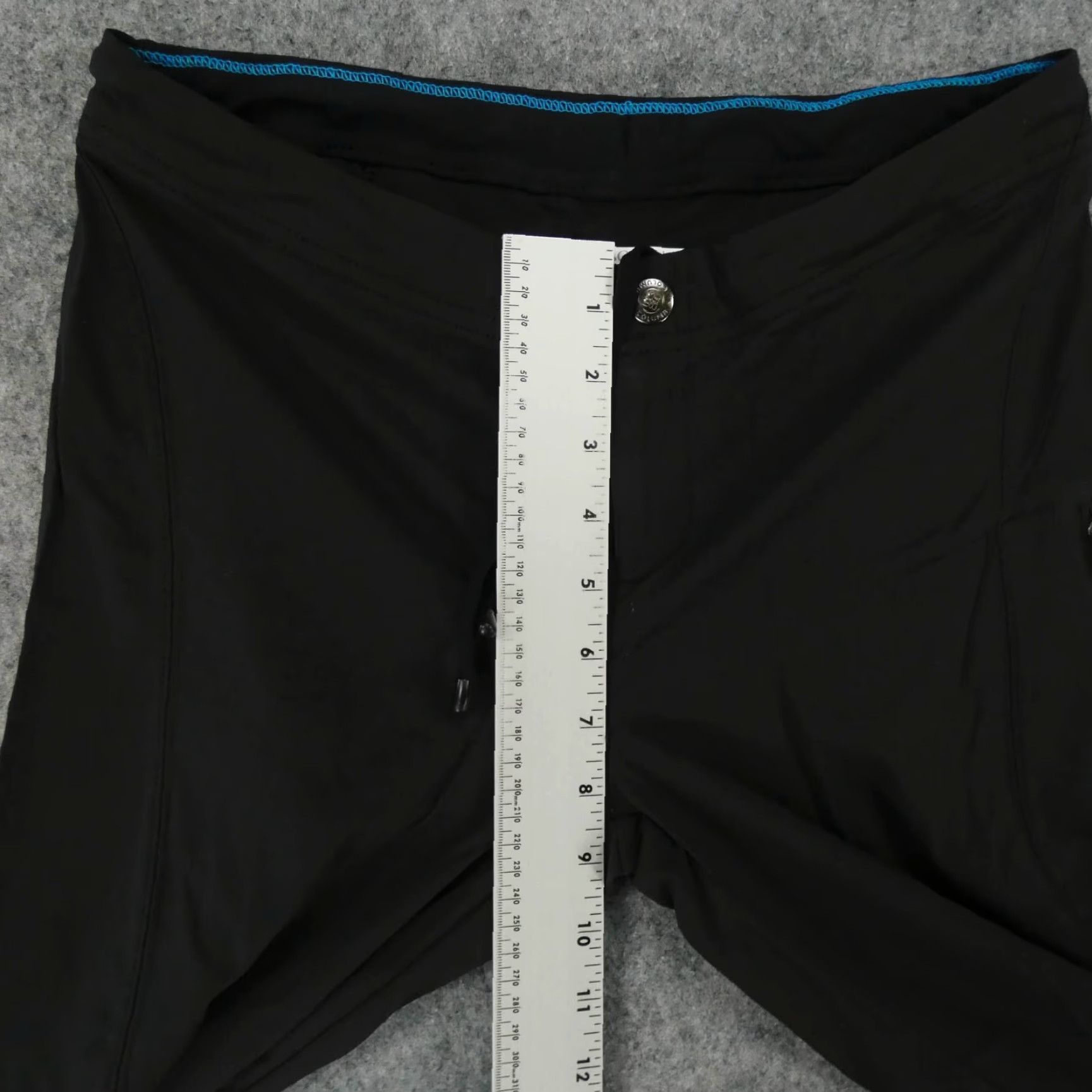 Vintage Columbia Pants Womens 4 Stretch Capri Flat Front Black Low Rise Drawstring Size 27" / US 4 / IT 40 - 7 Thumbnail