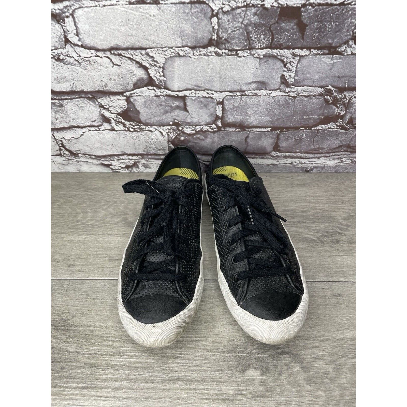 Kate Spade Kate Spade Saturday PF-Flyers Black Leather Low Top Sneakers Size US 8 / IT 38 - 2 Thumbnail