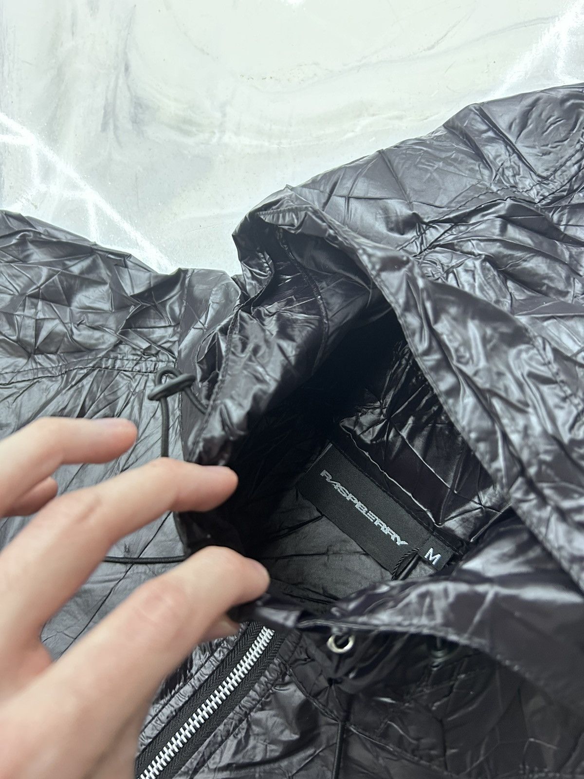 The GV Gallery GV Gallery Raspberry Crinkle Zip Up Jacket Black Size M Size US M / EU 48-50 / 2 - 17 Thumbnail