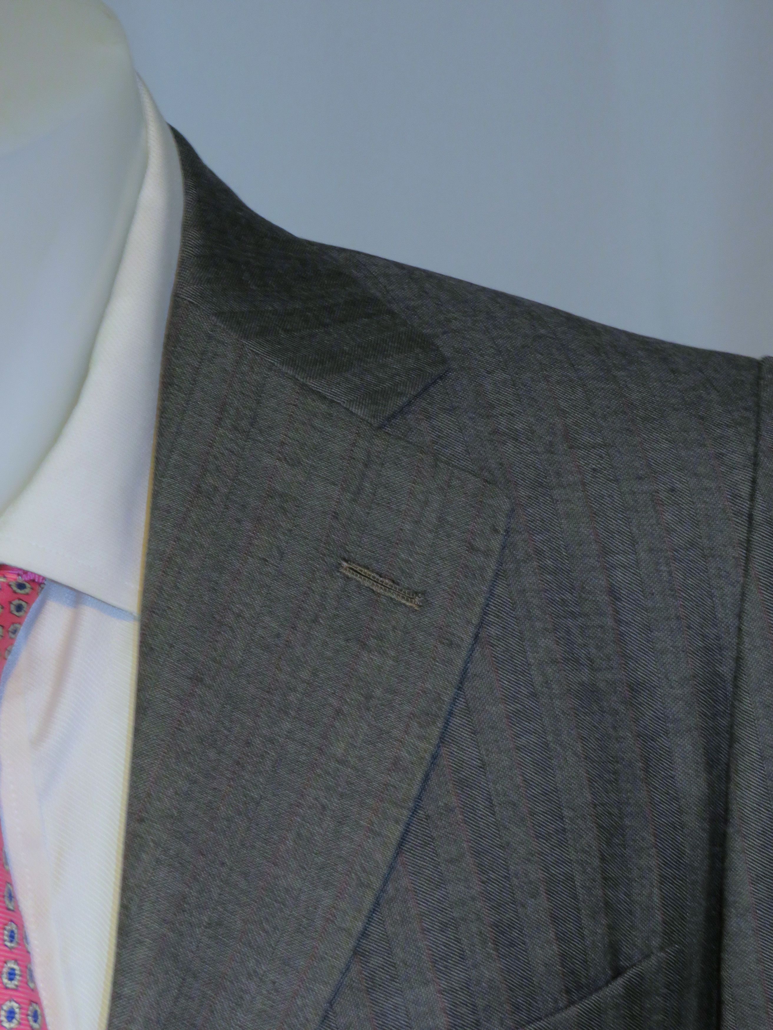 Other Sam Leung New York Gray Stripe Three Roll Two Suit 38S Size 38S - 7 Thumbnail