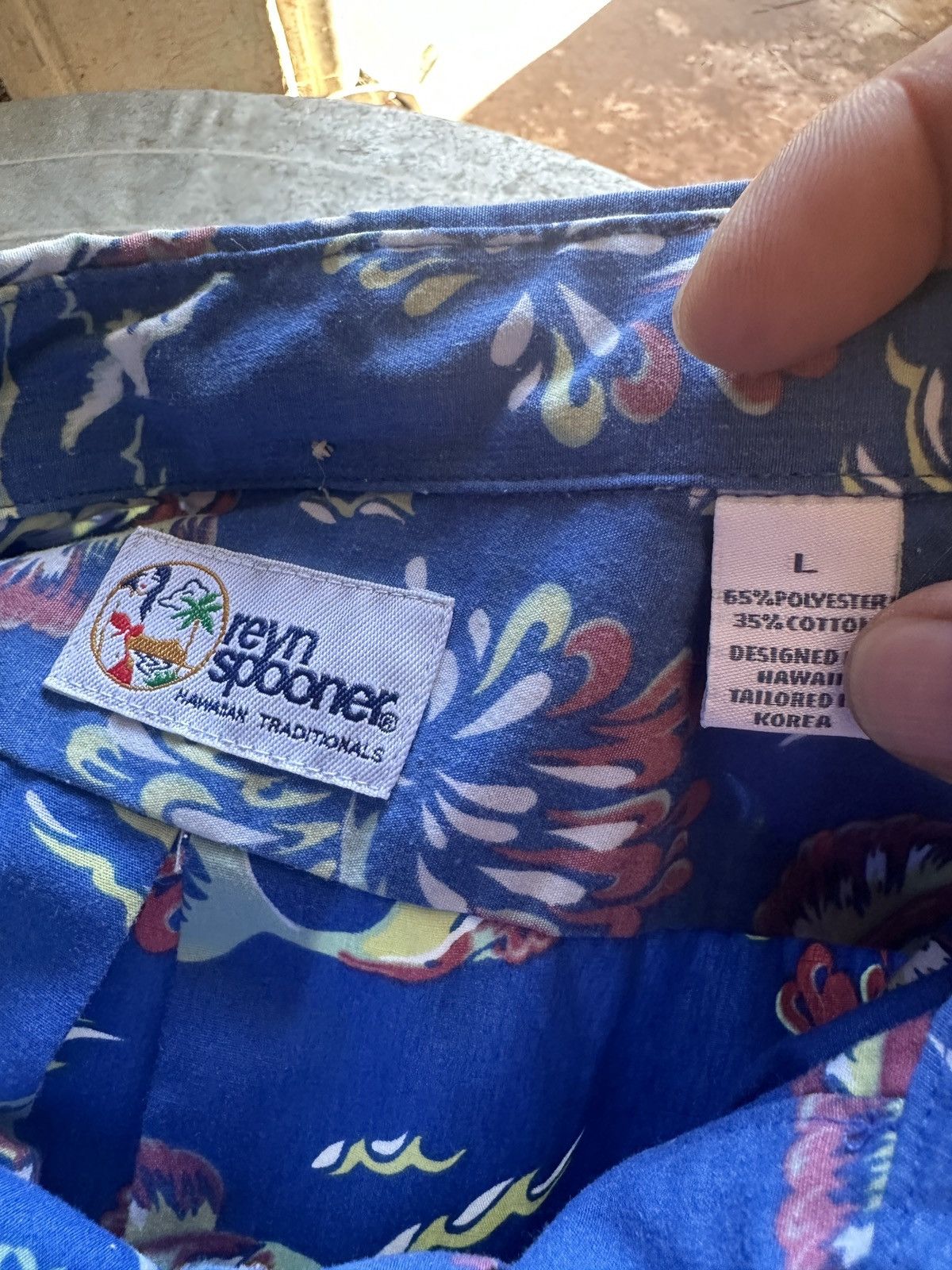 Reyn Spooner PreOwned Reyn Spooner Blue Hawaiian Fishes Men's L Size US L / EU 52-54 / 3 - 4 Thumbnail