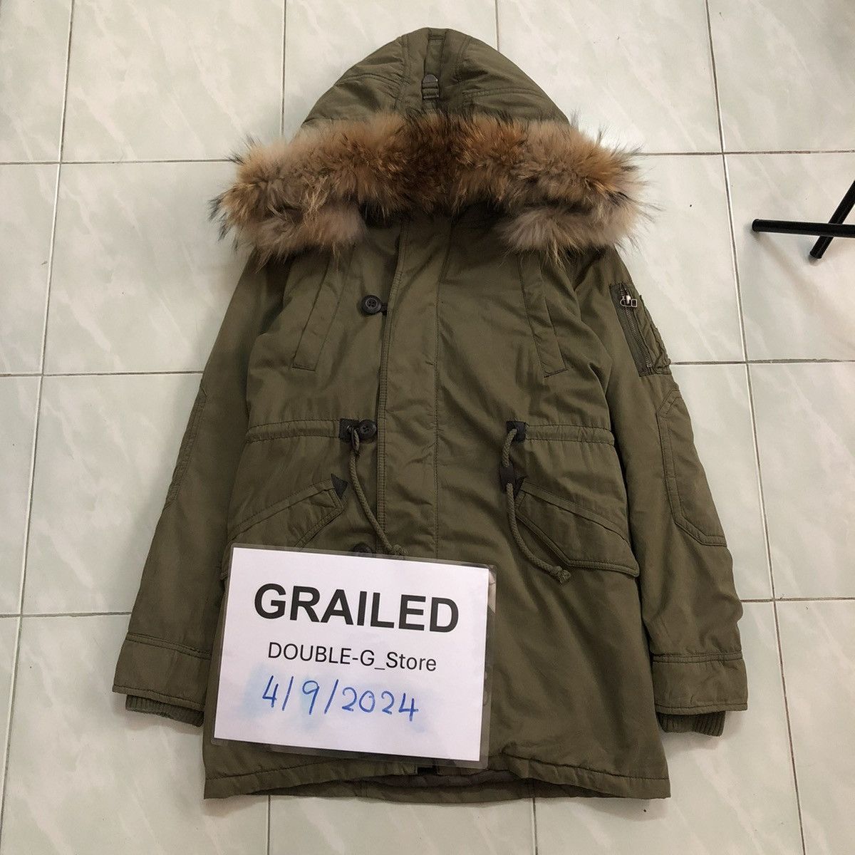 Japanese Brand 📌BIKER JACKET PARKA MINK FUR HOODIE MOUSSY MILITARY DESIGN Size US S / EU 44-46 / 1 - 1 Thumbnail