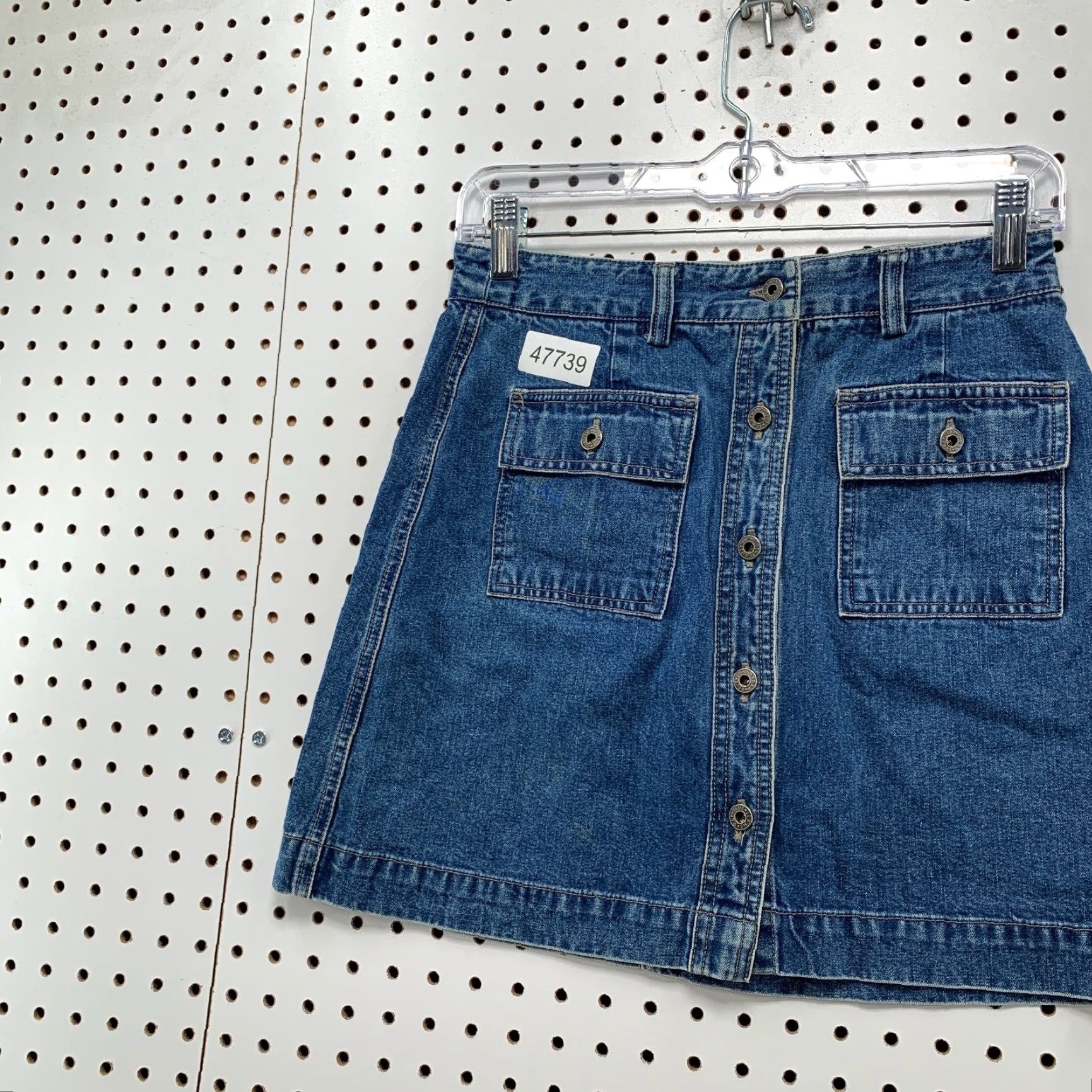 Gap Vintage Gap Cargo Denim Skirt Womens Size 4 Blue Y2K Pockets Button Front 26x16 Size 27" / US 4 / IT 40 - 5 Thumbnail