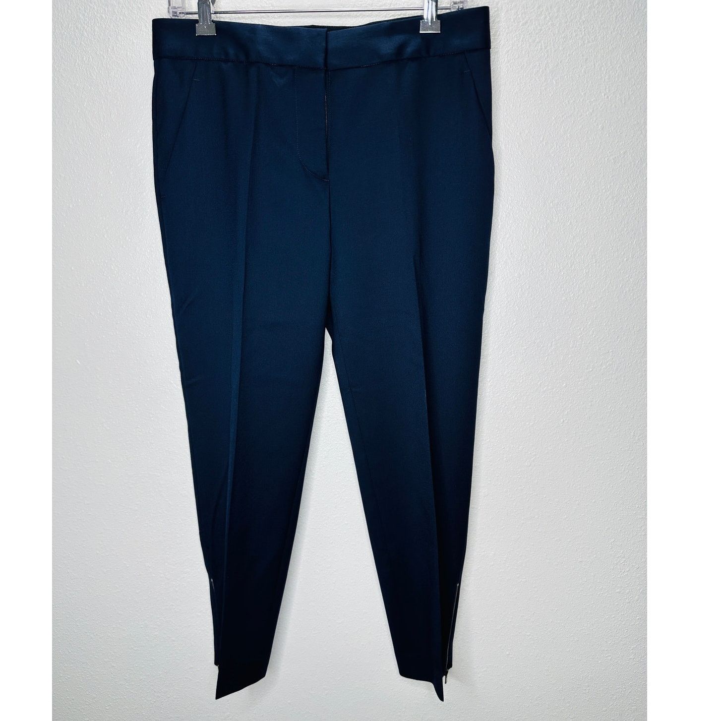 Stella McCartney Stella McCartney Navy Tapered Leg Zip Ankle Trouser 40 / M Size 30" / US 8 / IT 44 - 1 Thumbnail