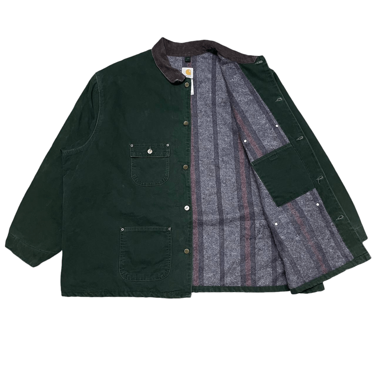 ジャケット・アウター CARHARTT UNLINED ju1058 Carhartt × Vintage Chore Jacket JU1058 Unlined Trucker Canvas